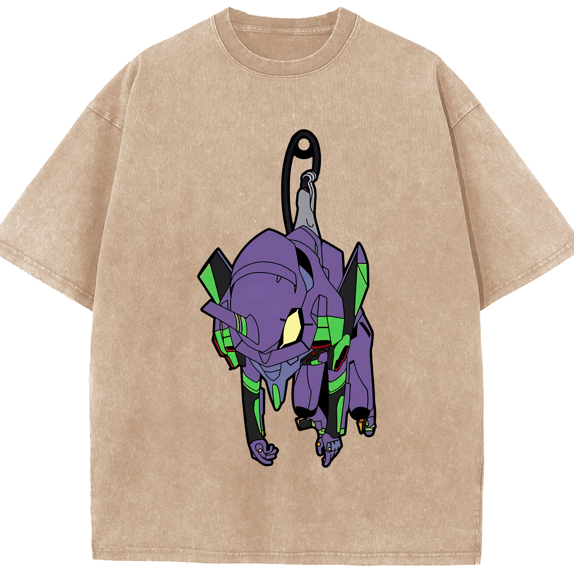 （画像用） EVA 新世紀エヴァンゲリオン 綿100% ヴィンテージ風 半袖Tシャツ（フロントプリント）