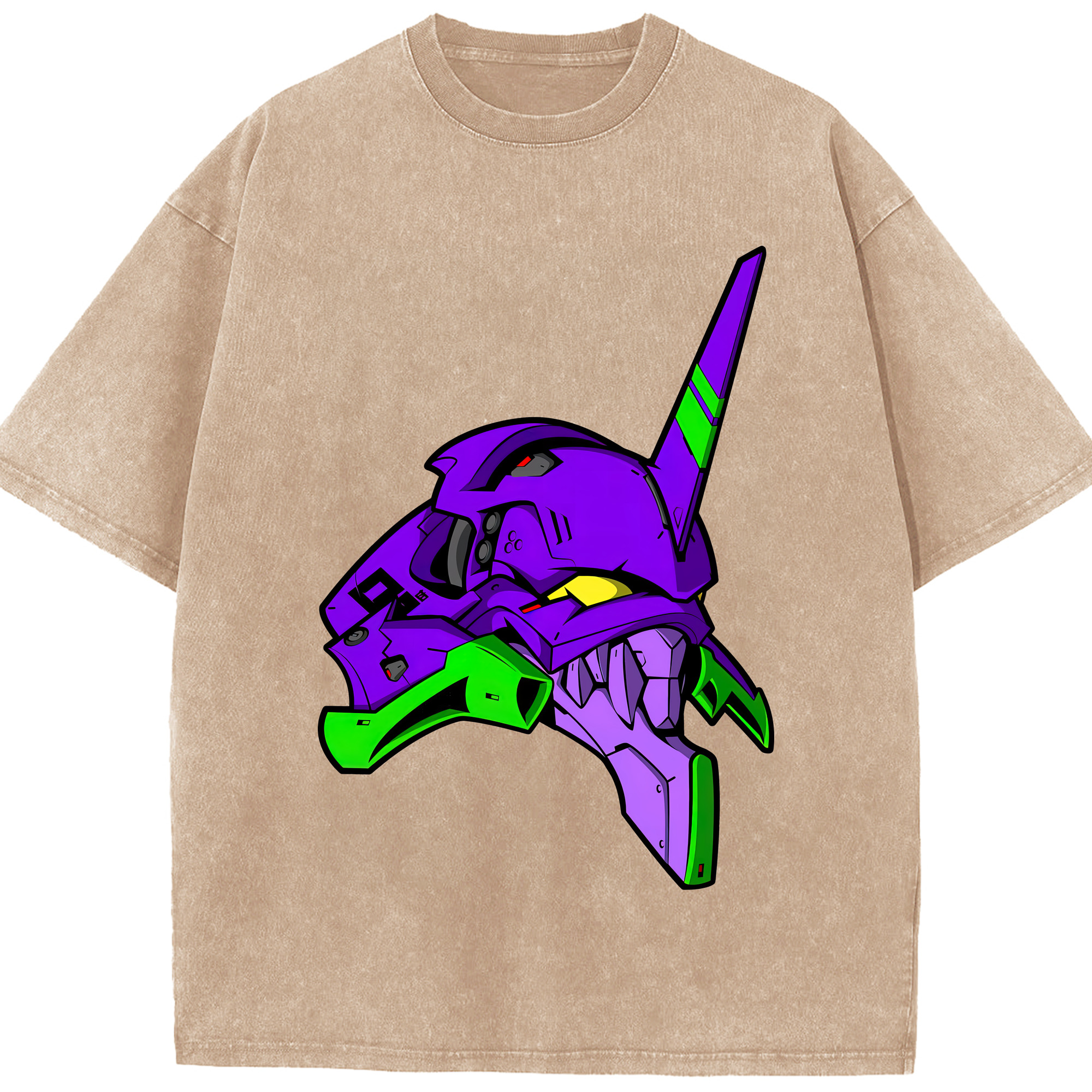 （画像用） EVA 新世紀エヴァンゲリオン 綿100% ヴィンテージ風 半袖Tシャツ（フロントプリント）