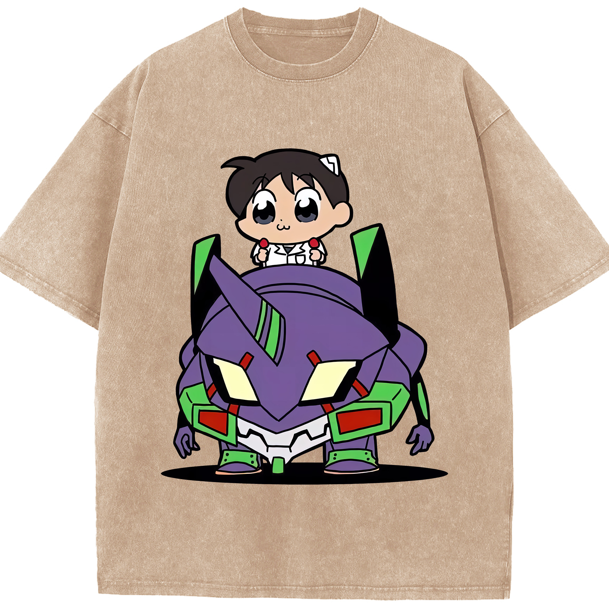 （画像用） EVA 新世紀エヴァンゲリオン 綿100% ヴィンテージ風 半袖Tシャツ（フロントプリント）