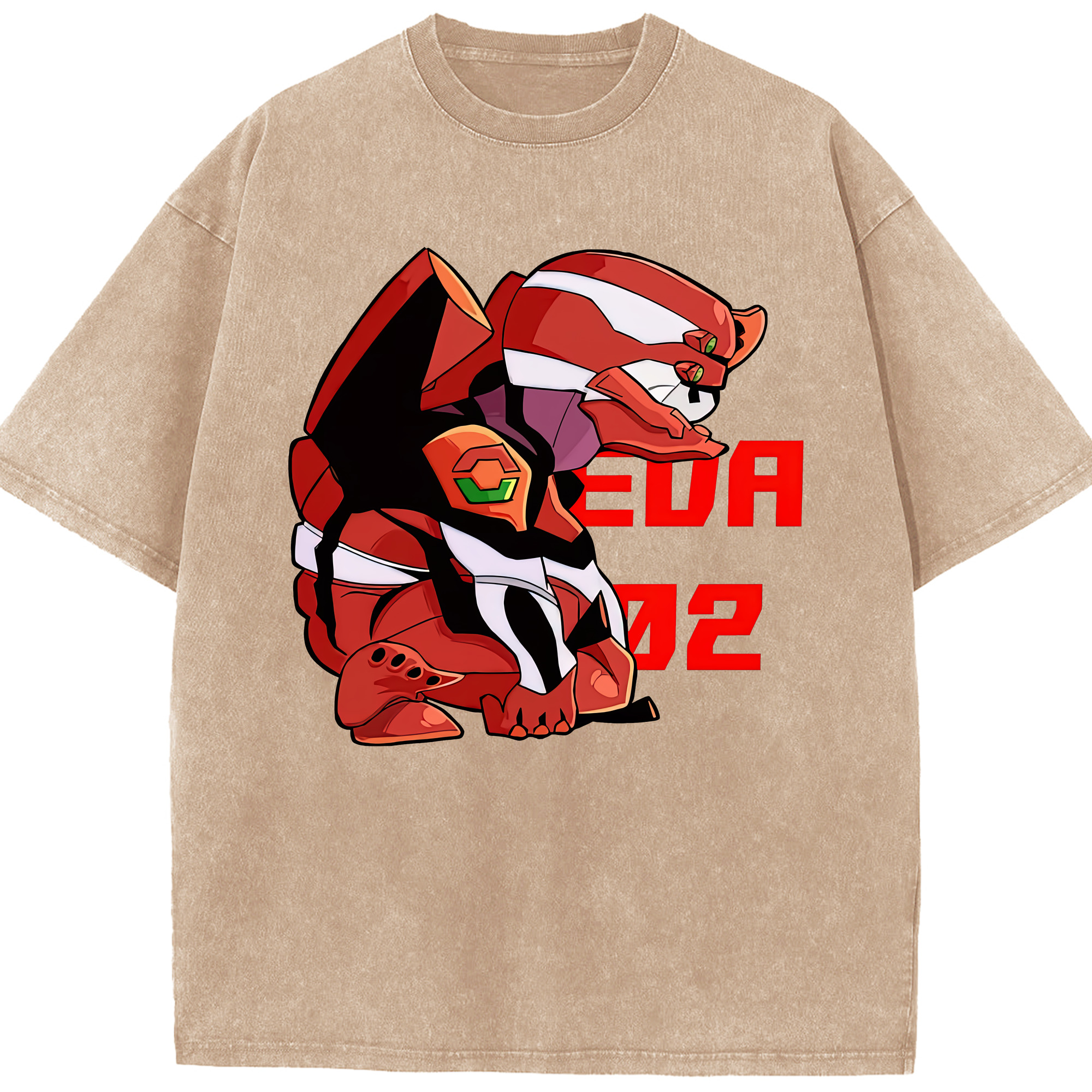 （画像用） EVA 新世紀エヴァンゲリオン 綿100% ヴィンテージ風 半袖Tシャツ（フロントプリント）