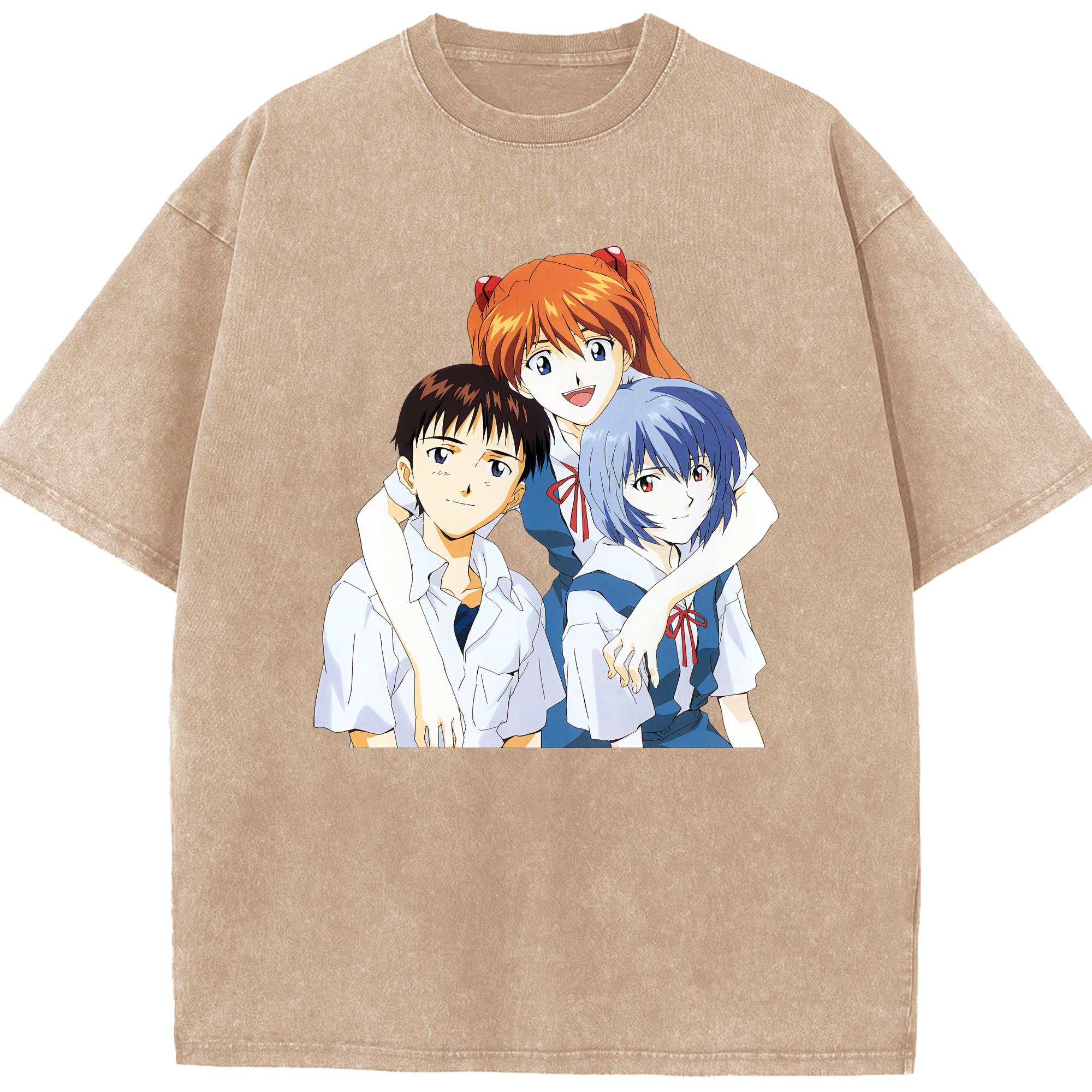 （画像用） EVA 新世紀エヴァンゲリオン 綿100% ヴィンテージ風 半袖Tシャツ（フロントプリント）