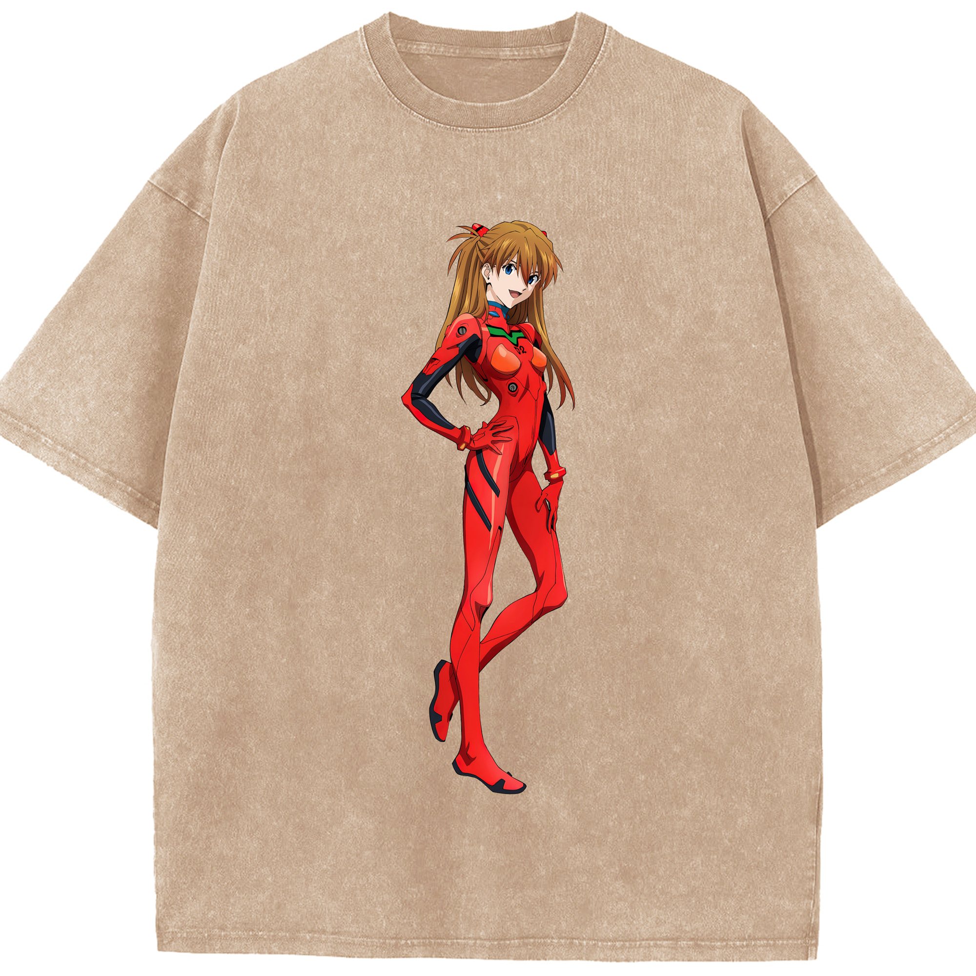 （画像用） EVA 新世紀エヴァンゲリオン 綿100% ヴィンテージ風 半袖Tシャツ（フロントプリント）