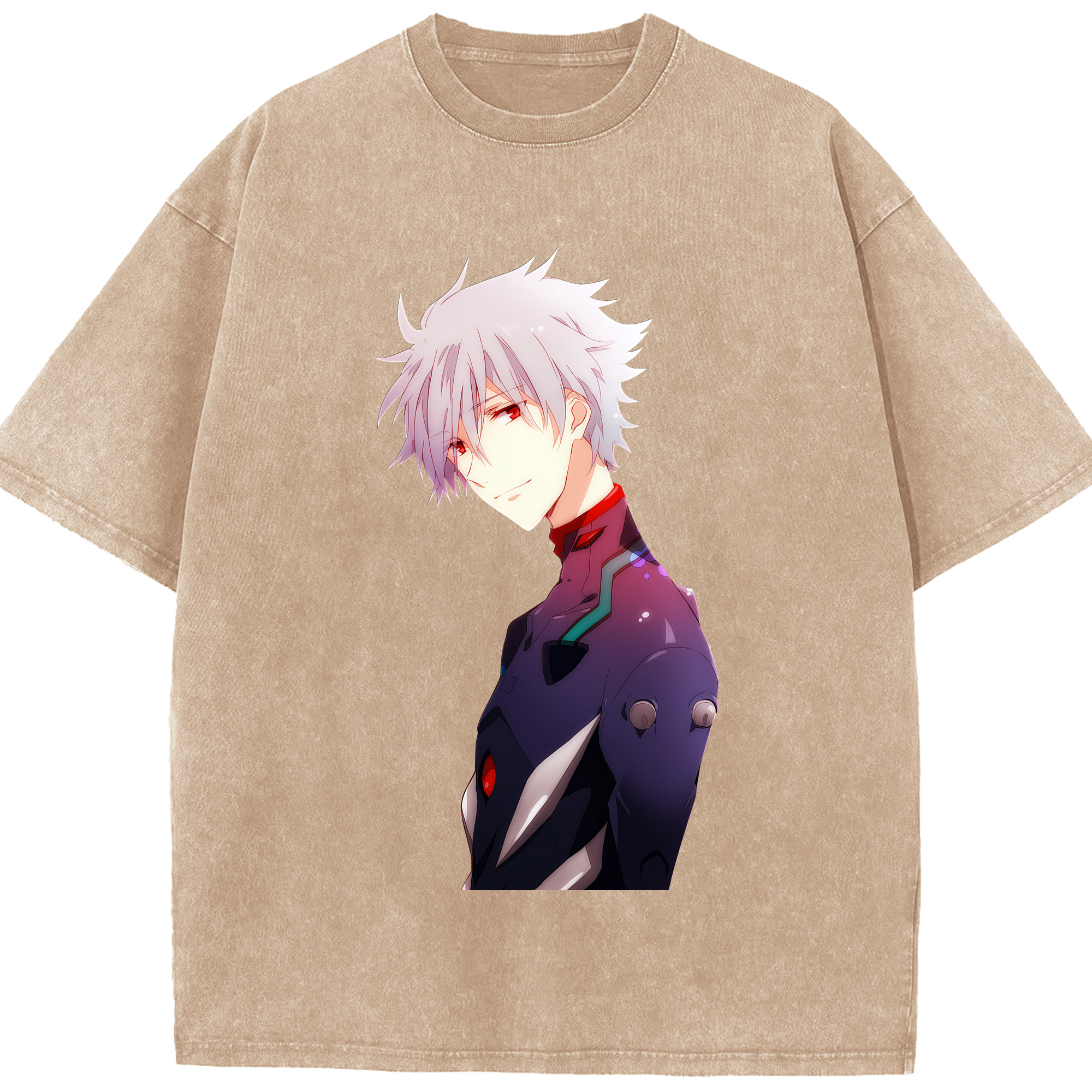 （画像用） EVA 新世紀エヴァンゲリオン 綿100% ヴィンテージ風 半袖Tシャツ（フロントプリント）
