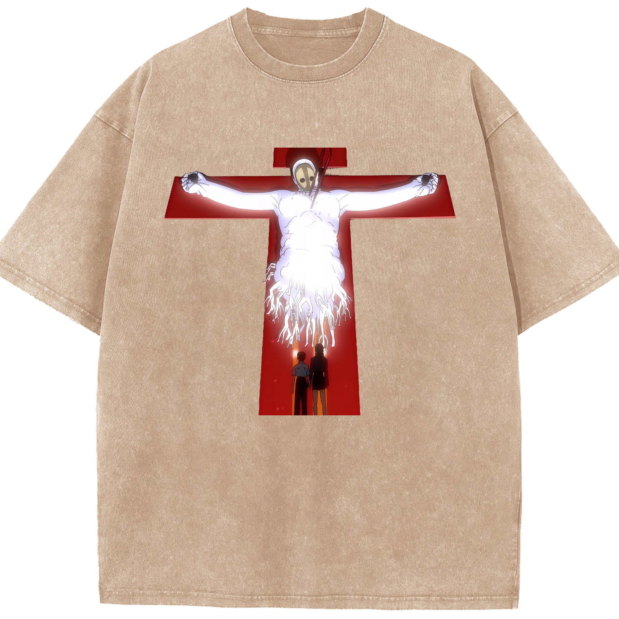 （画像用） EVA 新世紀エヴァンゲリオン 綿100% ヴィンテージ風 半袖Tシャツ（フロントプリント）