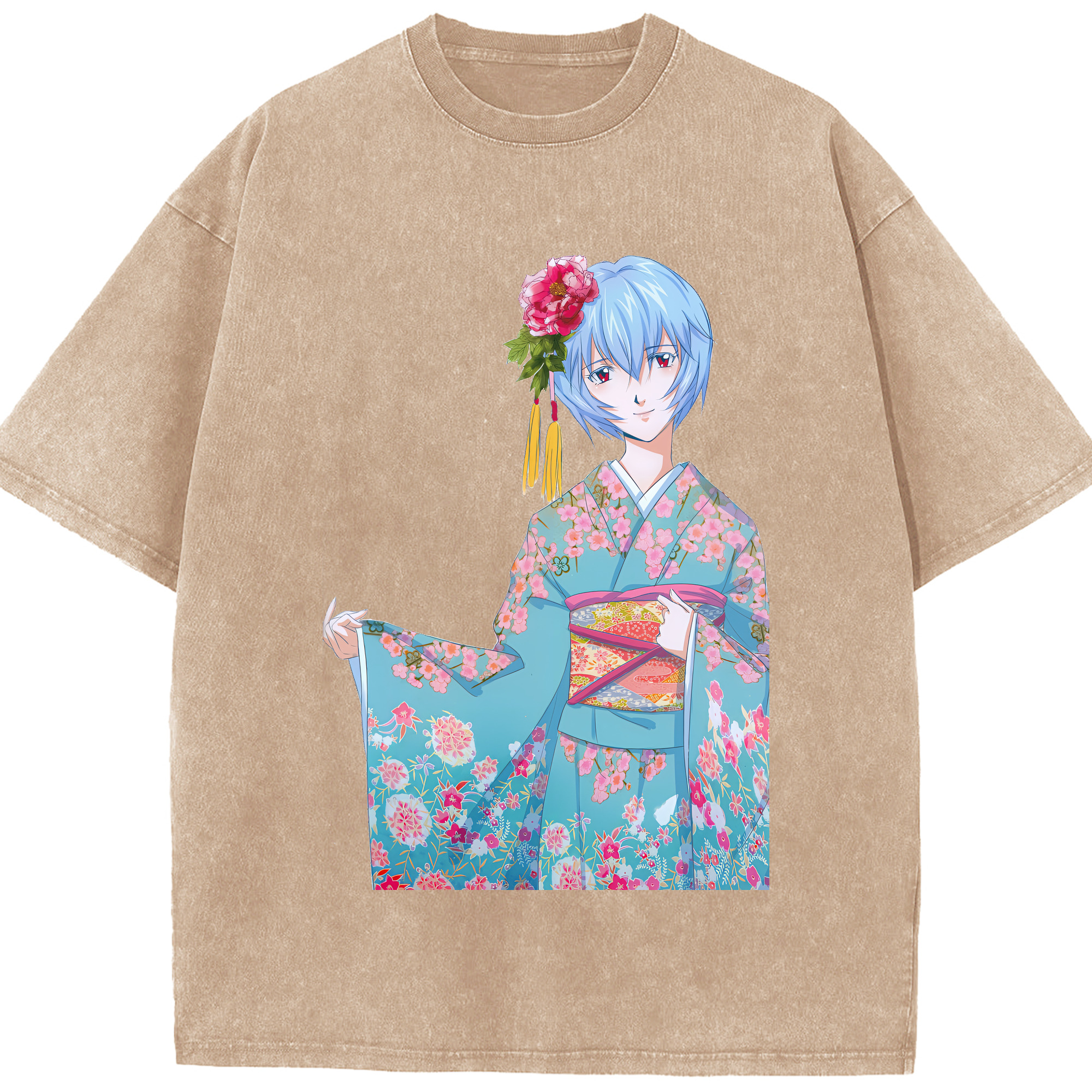 （画像用） EVA 新世紀エヴァンゲリオン 綿100% ヴィンテージ風 半袖Tシャツ（フロントプリント）