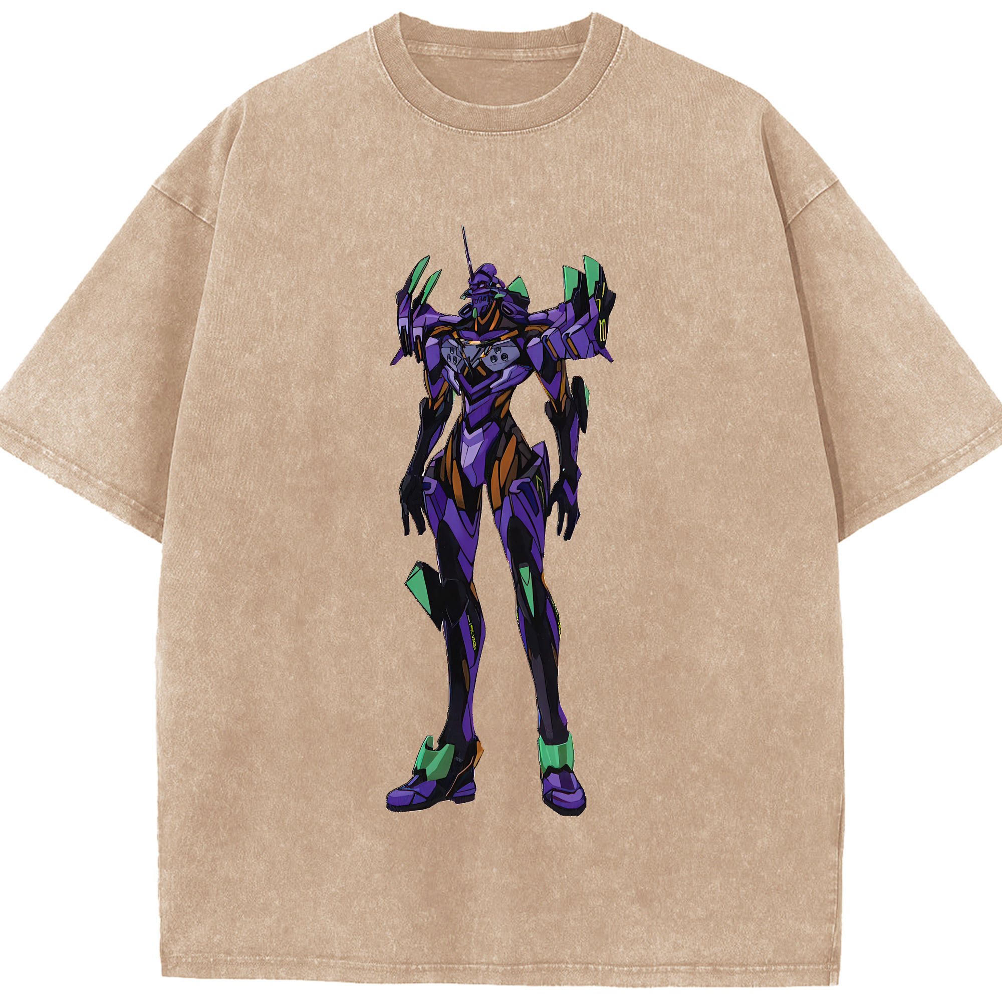 （画像用） EVA 新世紀エヴァンゲリオン 綿100% ヴィンテージ風 半袖Tシャツ（フロントプリント）