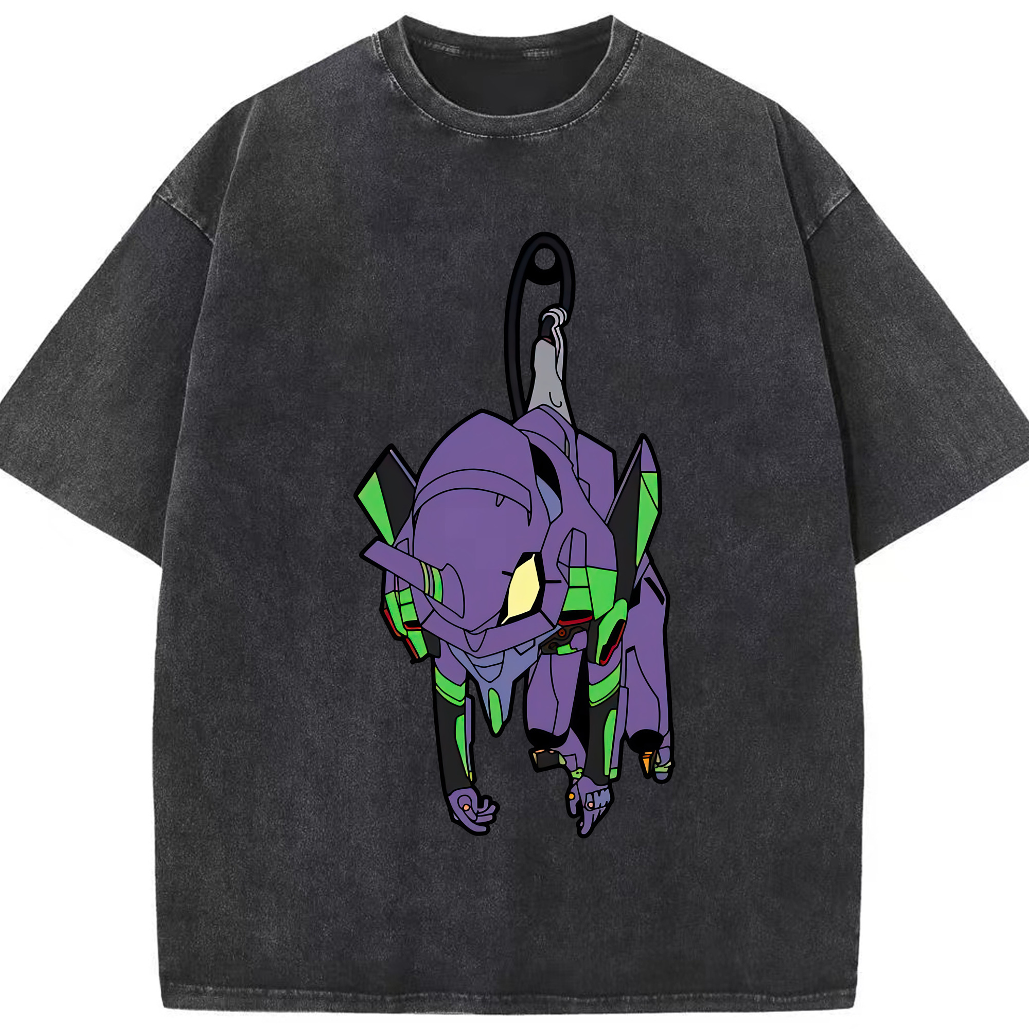 （画像用） EVA 新世紀エヴァンゲリオン 綿100% ヴィンテージ風 半袖Tシャツ（フロントプリント）