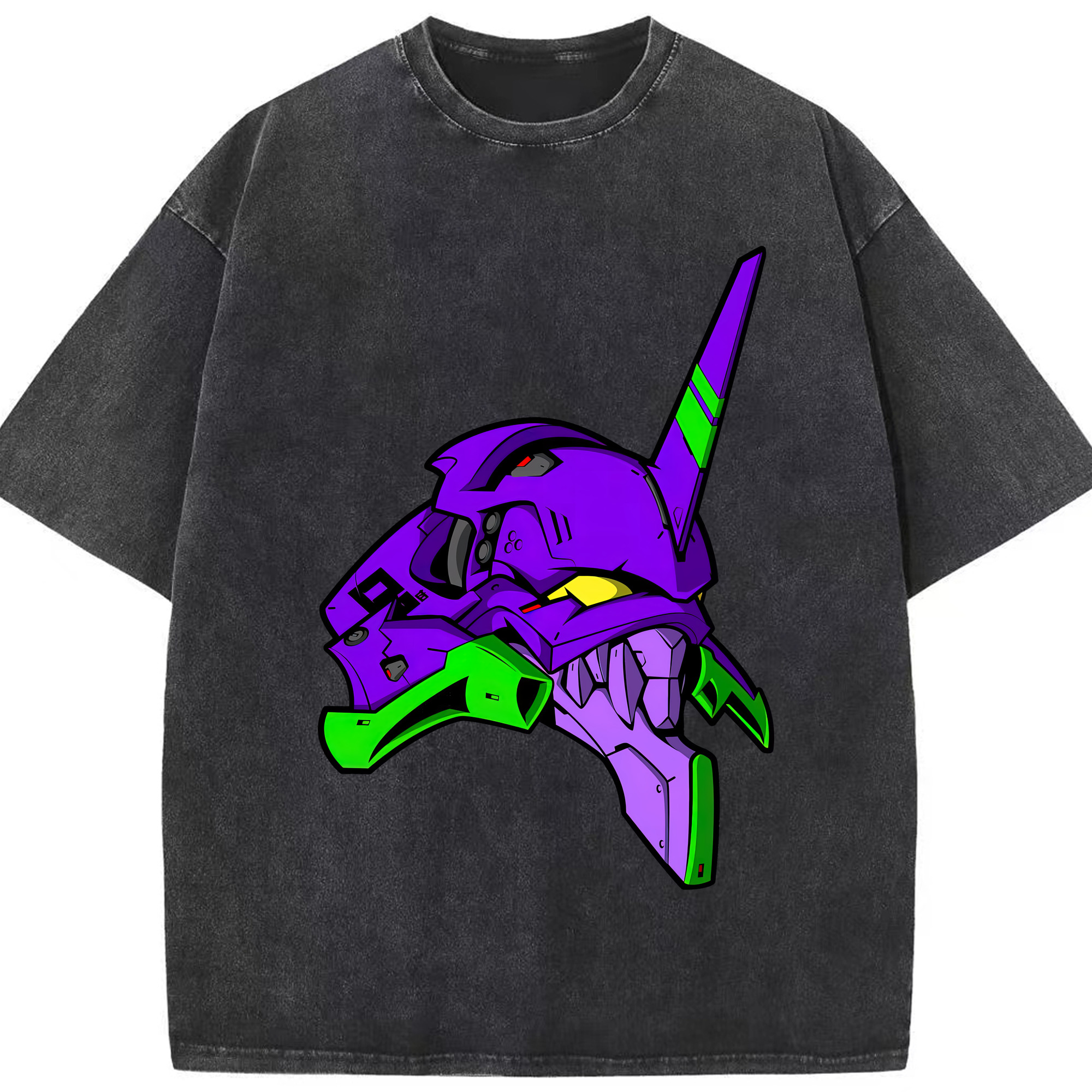 （画像用） EVA 新世紀エヴァンゲリオン 綿100% ヴィンテージ風 半袖Tシャツ（フロントプリント）