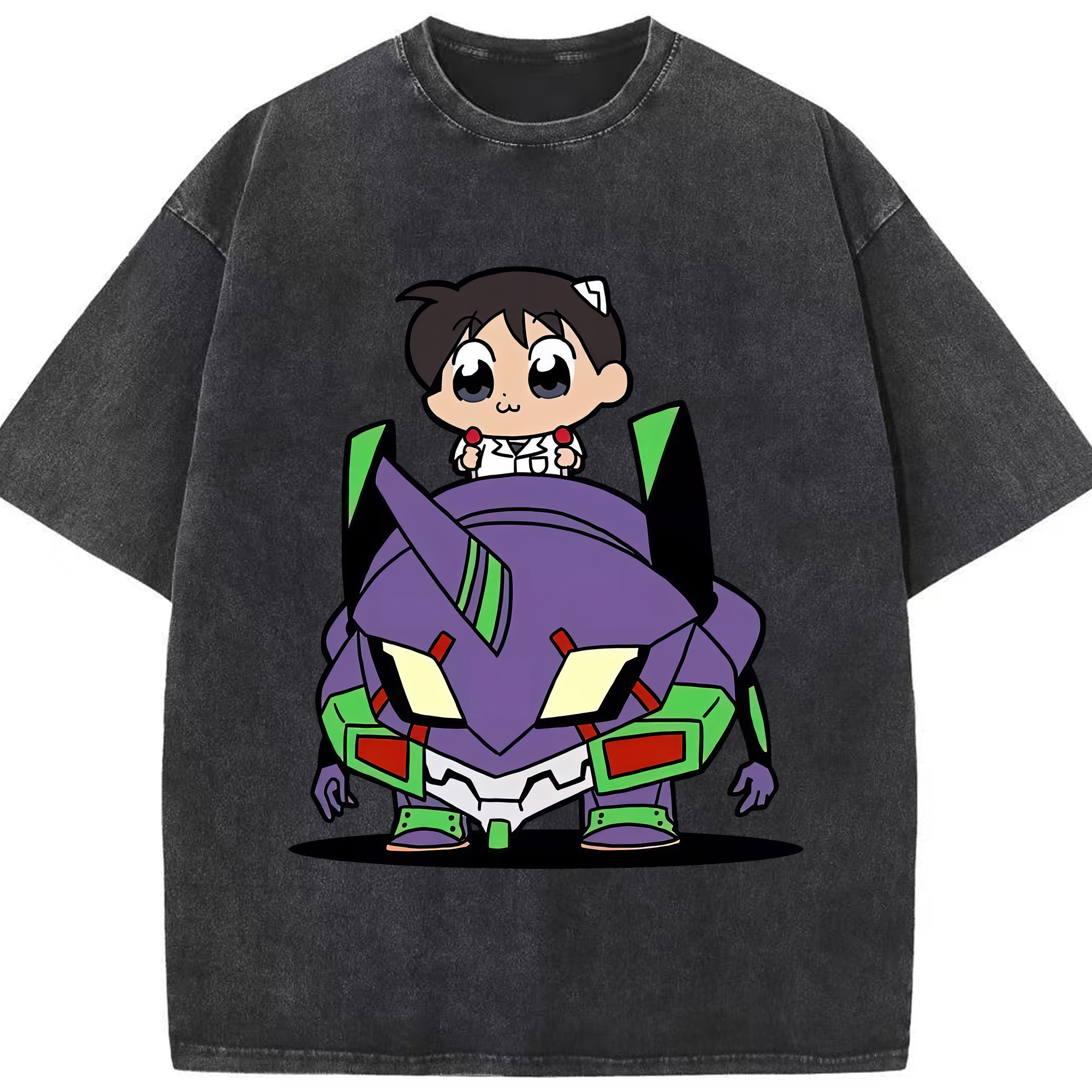 （画像用） EVA 新世紀エヴァンゲリオン 綿100% ヴィンテージ風 半袖Tシャツ（フロントプリント）