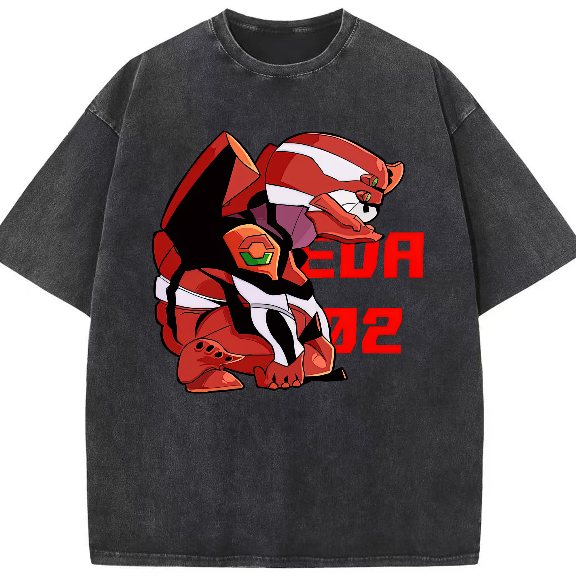 （画像用） EVA 新世紀エヴァンゲリオン 綿100% ヴィンテージ風 半袖Tシャツ（フロントプリント）