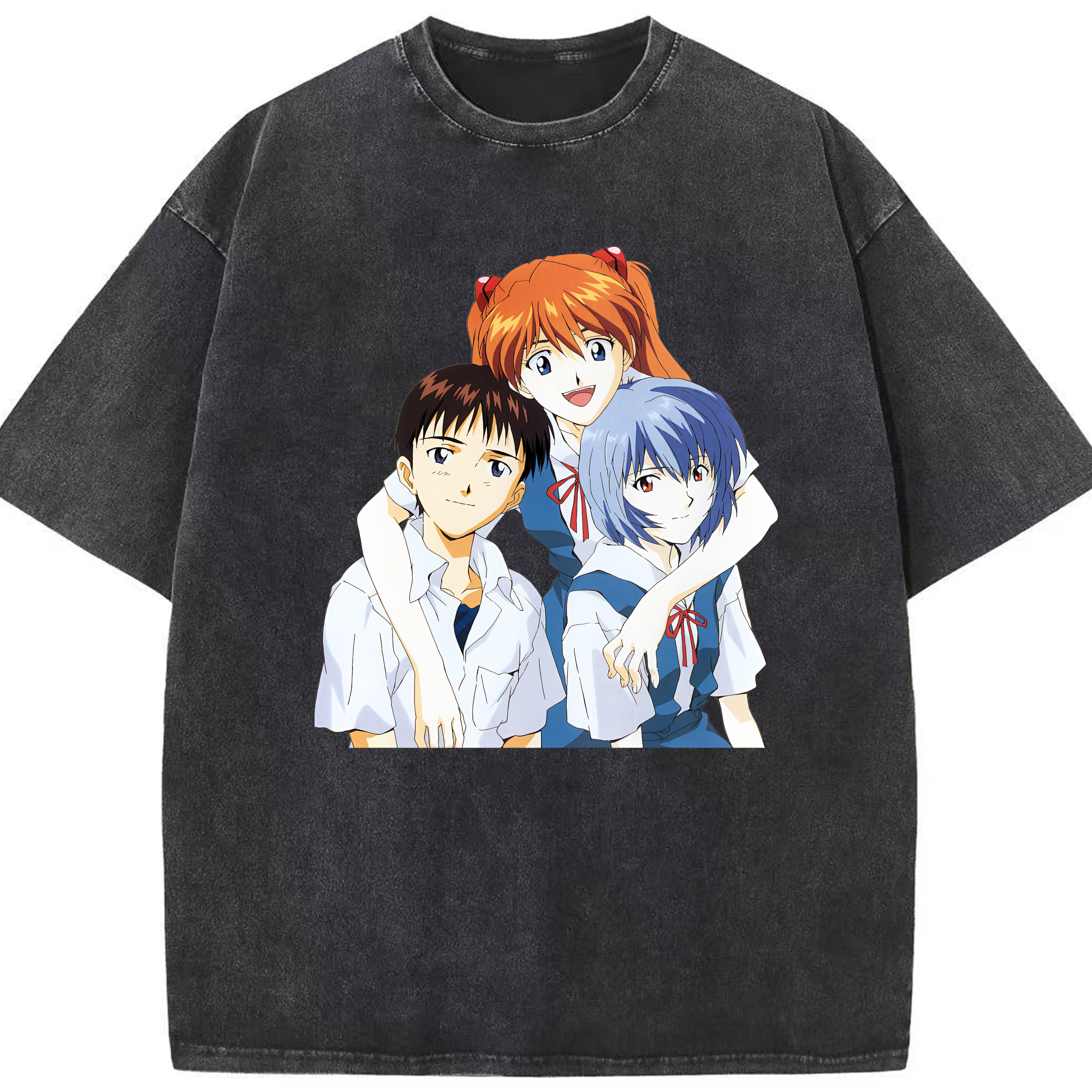 （画像用） EVA 新世紀エヴァンゲリオン 綿100% ヴィンテージ風 半袖Tシャツ（フロントプリント）