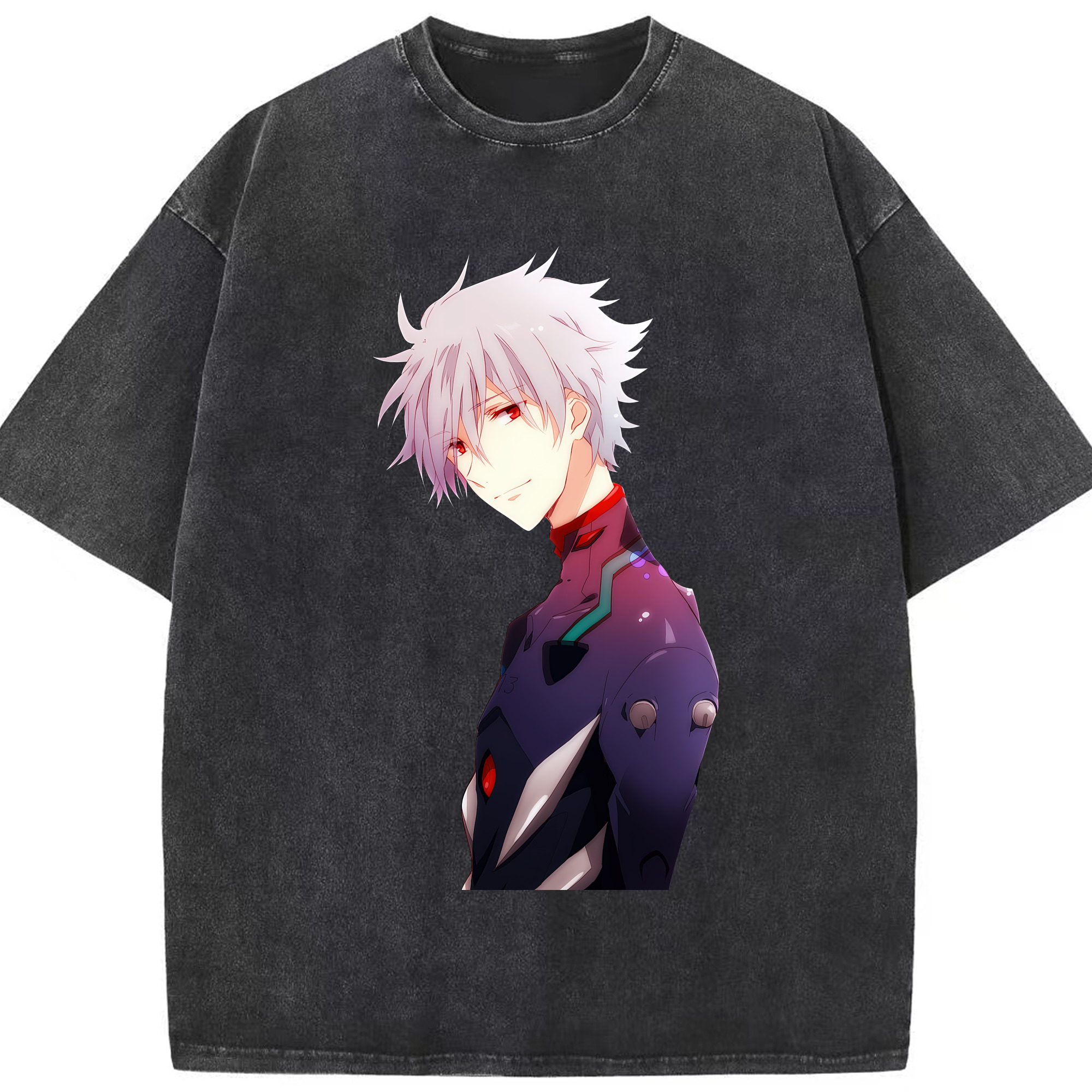 （画像用） EVA 新世紀エヴァンゲリオン 綿100% ヴィンテージ風 半袖Tシャツ（フロントプリント）