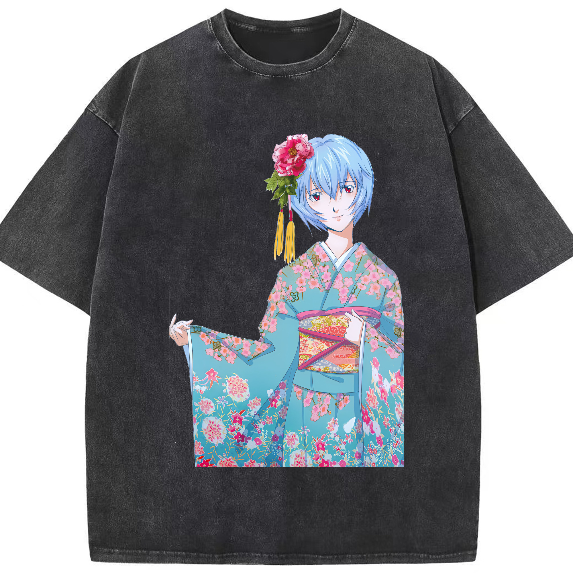 （画像用） EVA 新世紀エヴァンゲリオン 綿100% ヴィンテージ風 半袖Tシャツ（フロントプリント）
