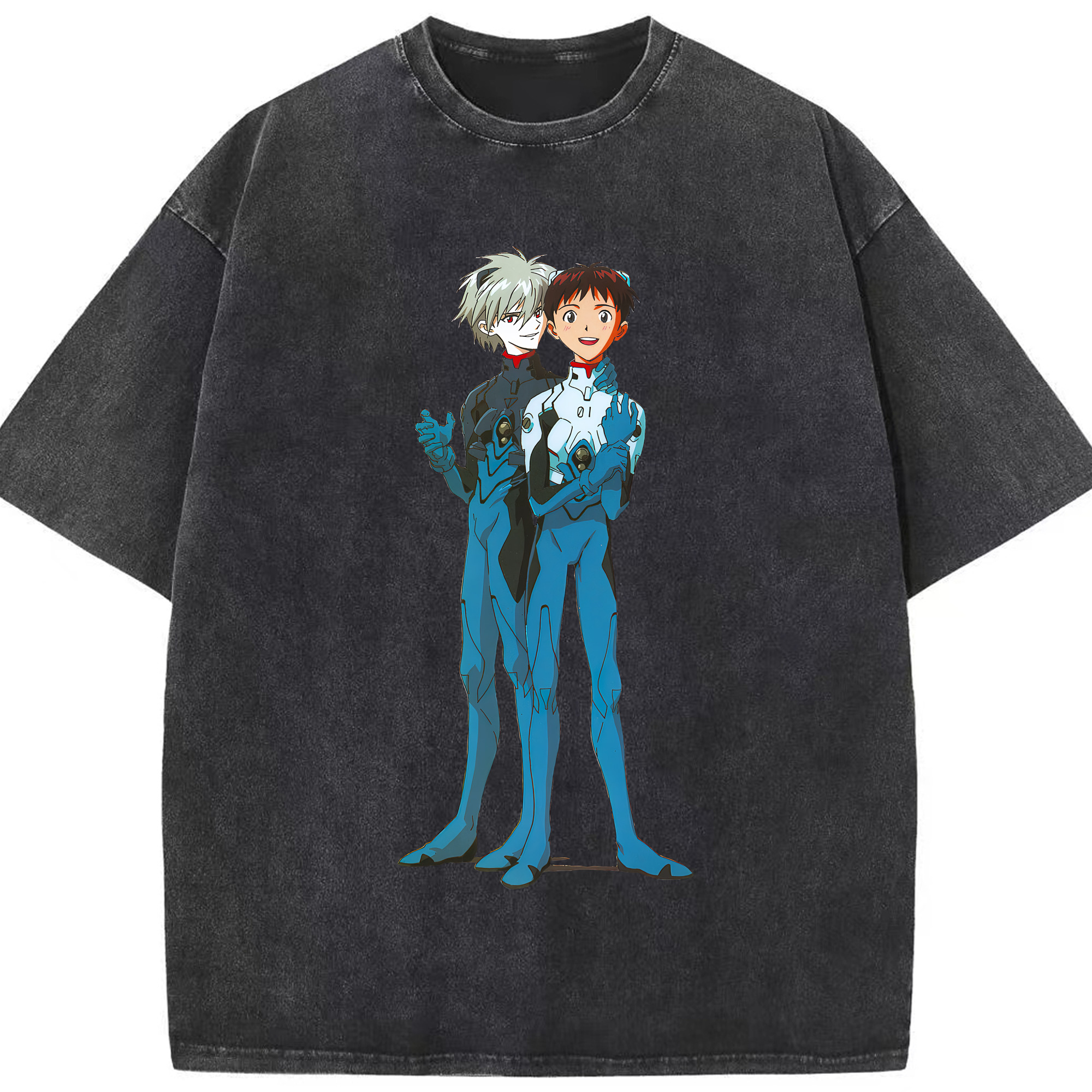 （画像用） EVA 新世紀エヴァンゲリオン 綿100% ヴィンテージ風 半袖Tシャツ（フロントプリント）