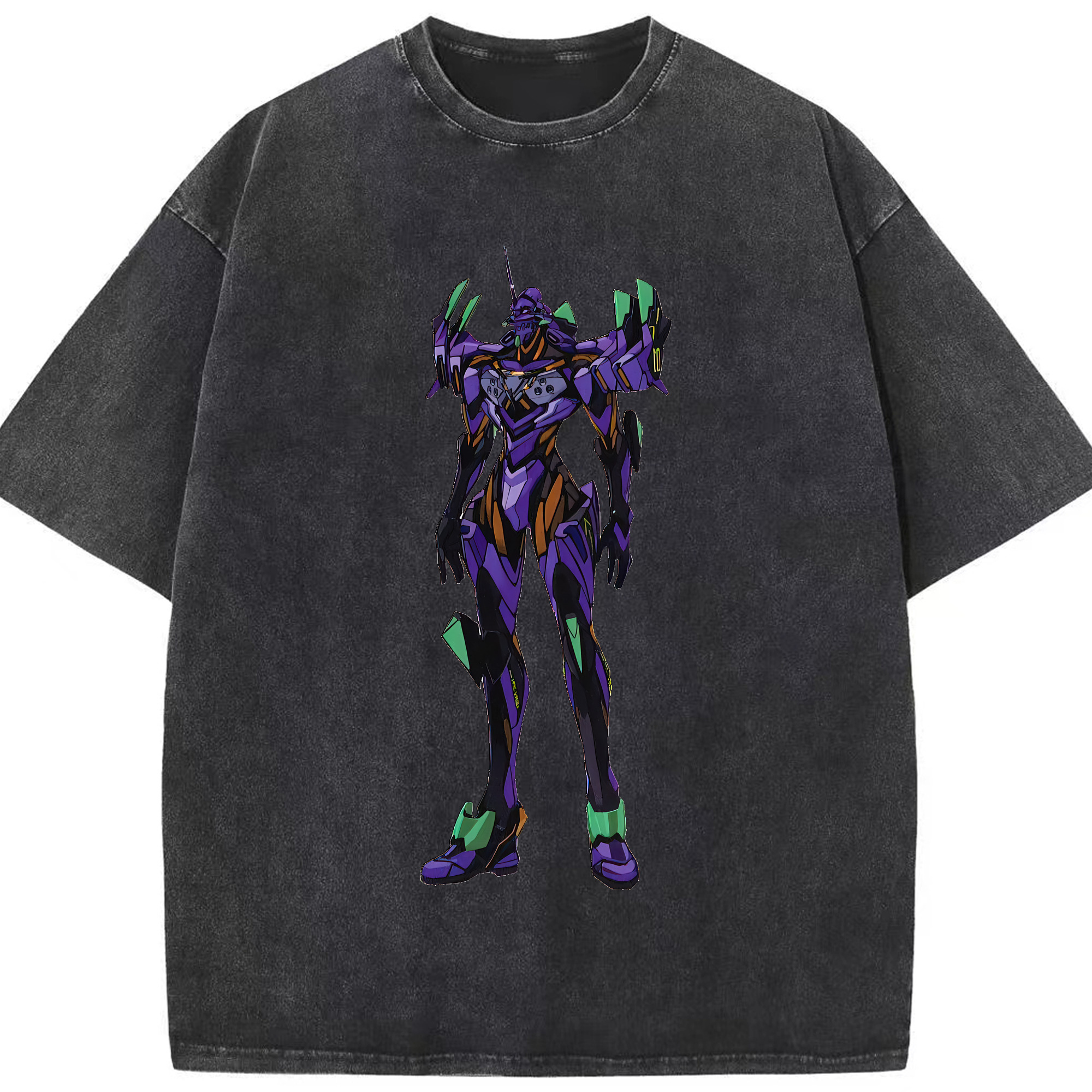 （画像用） EVA 新世紀エヴァンゲリオン 綿100% ヴィンテージ風 半袖Tシャツ（フロントプリント）