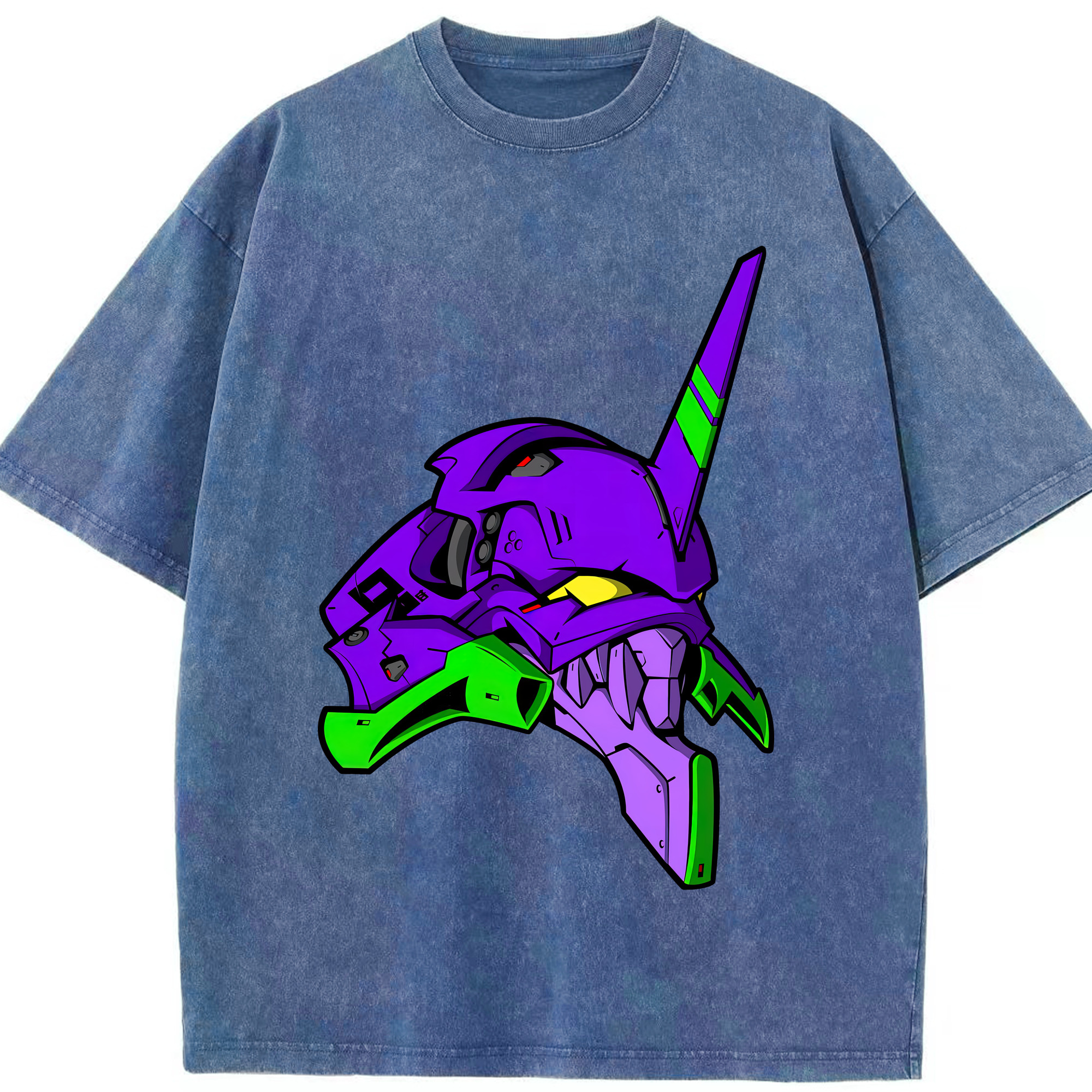 （画像用） EVA 新世紀エヴァンゲリオン 綿100% ヴィンテージ風 半袖Tシャツ（フロントプリント）