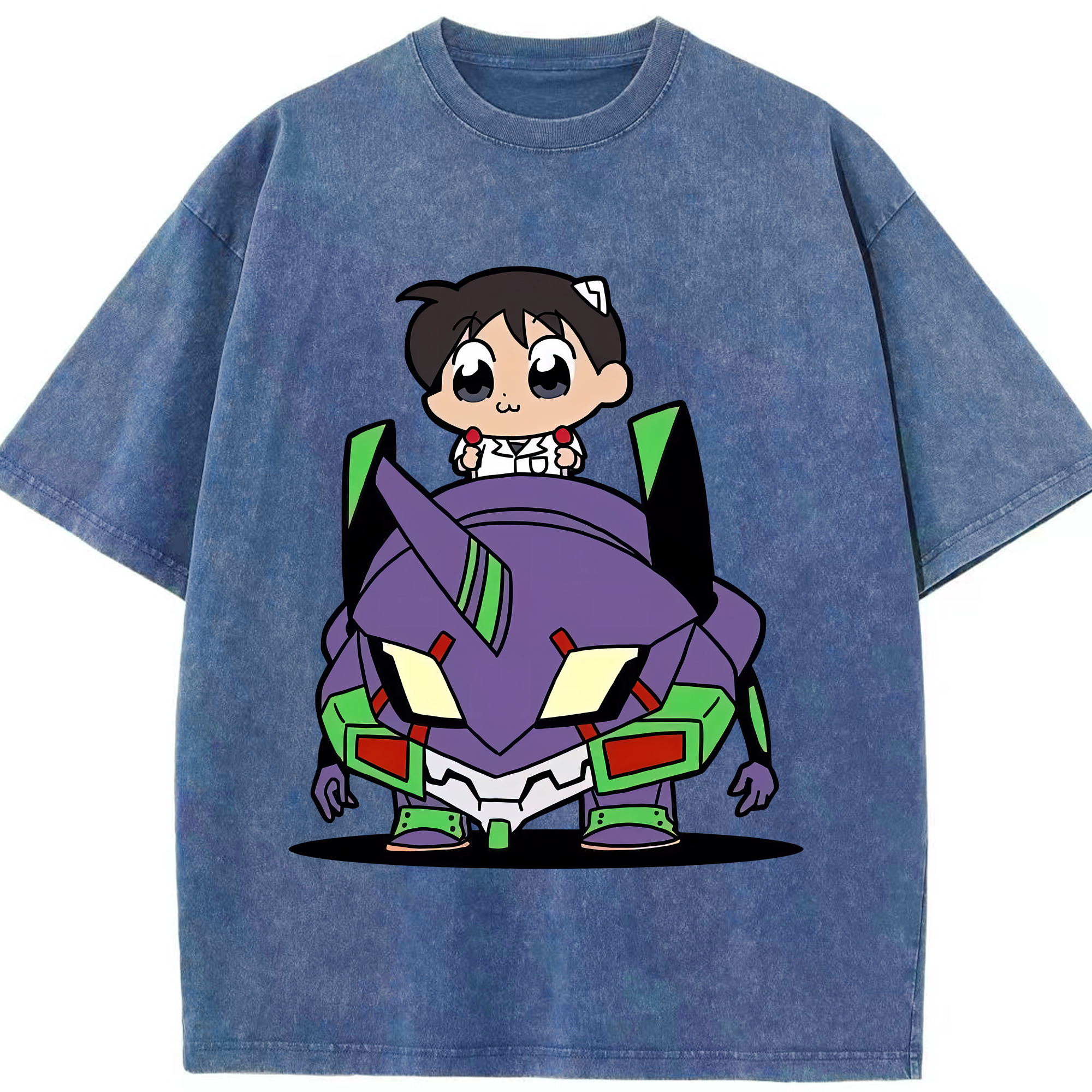 （画像用） EVA 新世紀エヴァンゲリオン 綿100% ヴィンテージ風 半袖Tシャツ（フロントプリント）