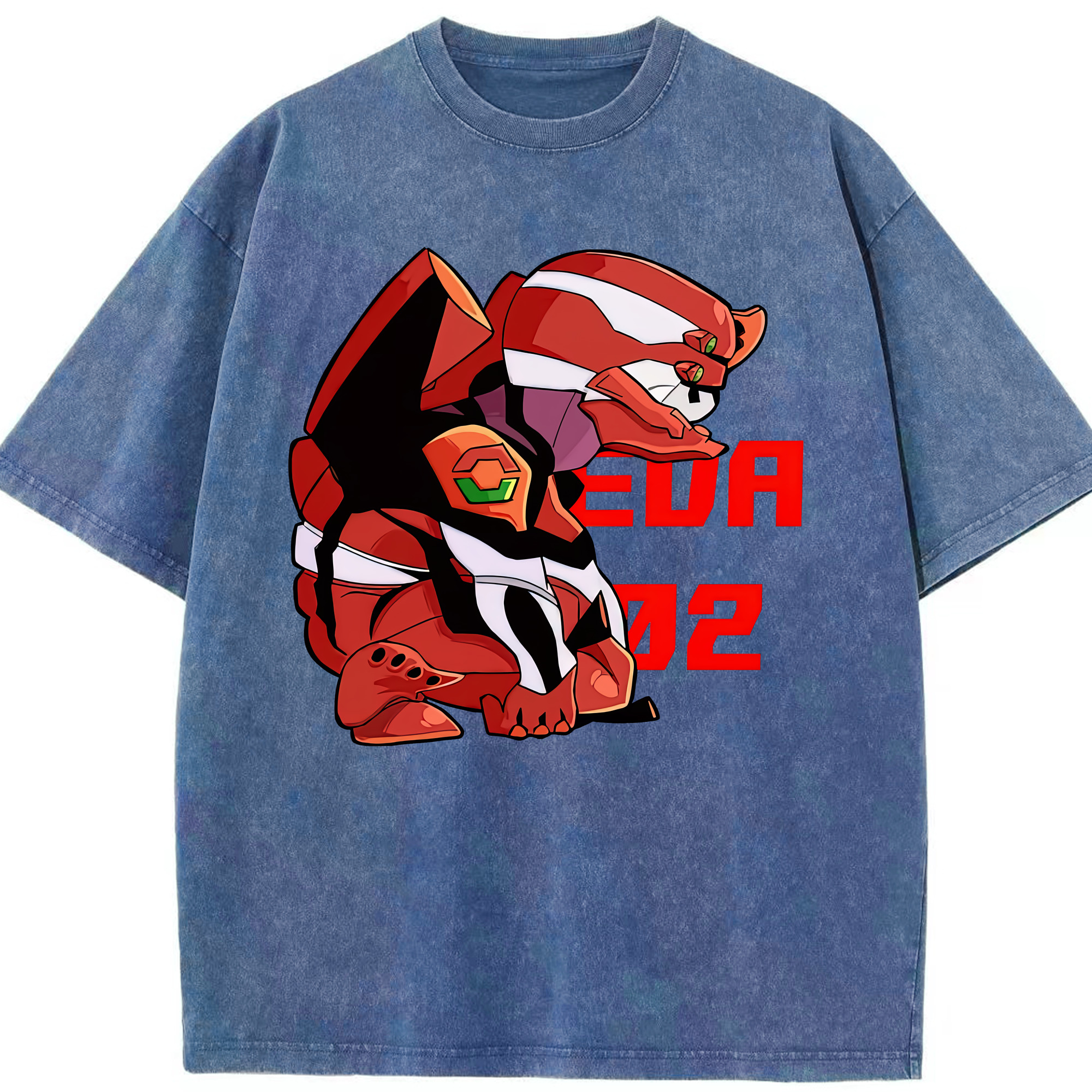 （画像用） EVA 新世紀エヴァンゲリオン 綿100% ヴィンテージ風 半袖Tシャツ（フロントプリント）