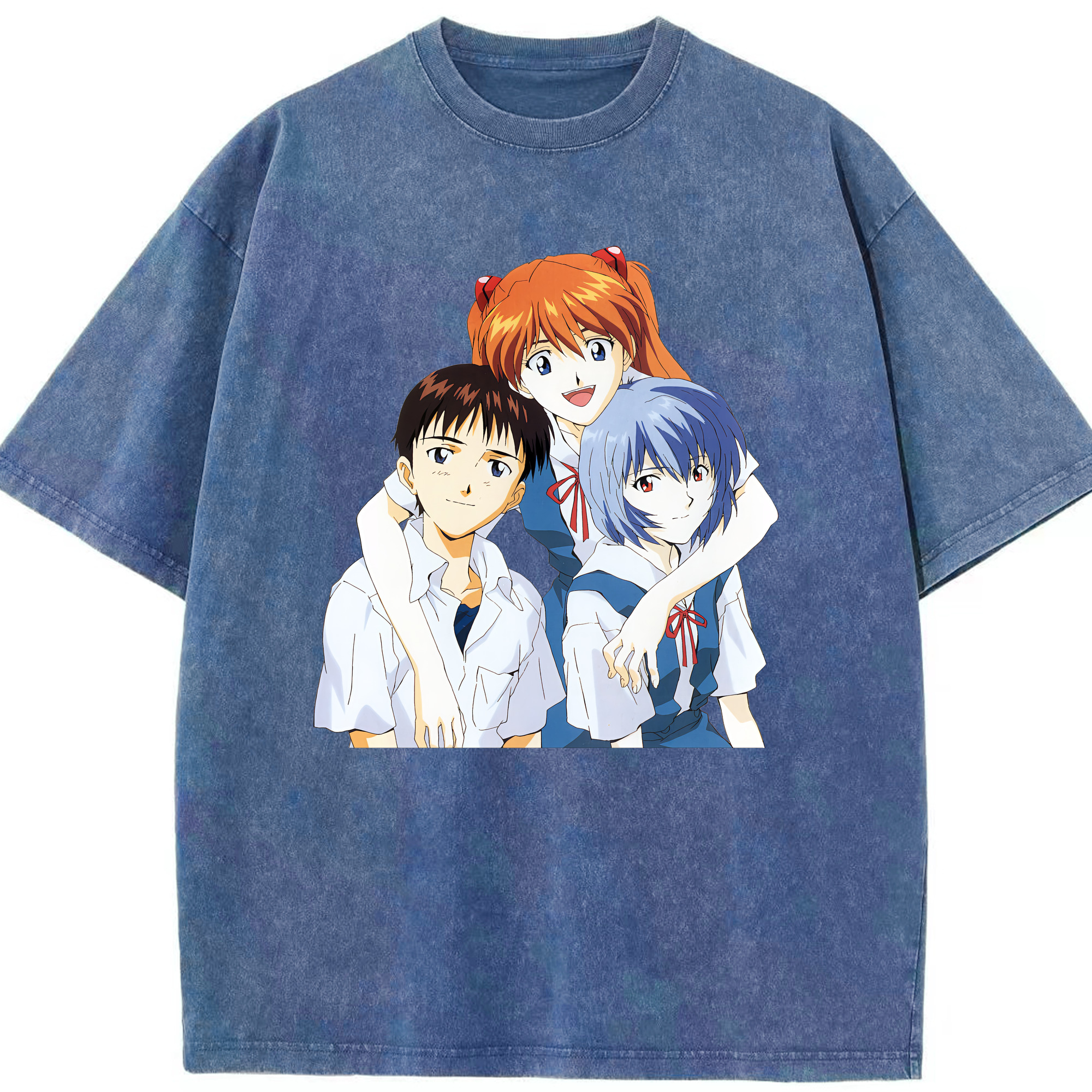 （画像用） EVA 新世紀エヴァンゲリオン 綿100% ヴィンテージ風 半袖Tシャツ（フロントプリント）
