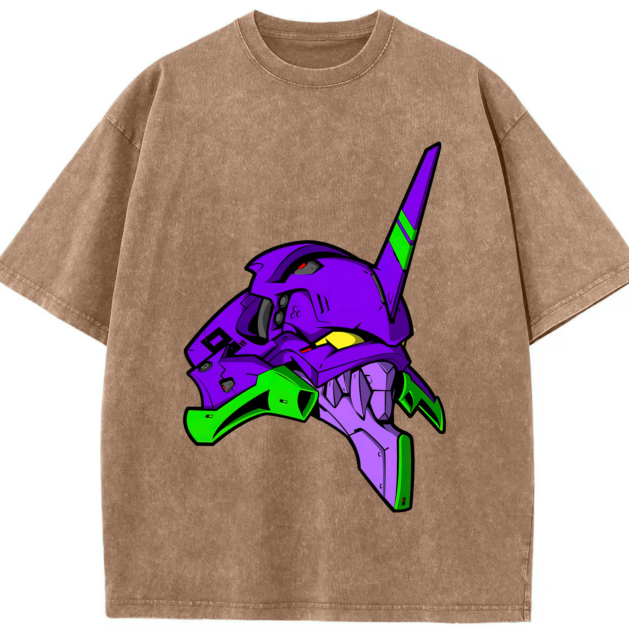 （画像用） EVA 新世紀エヴァンゲリオン 綿100% ヴィンテージ風 半袖Tシャツ（フロントプリント）