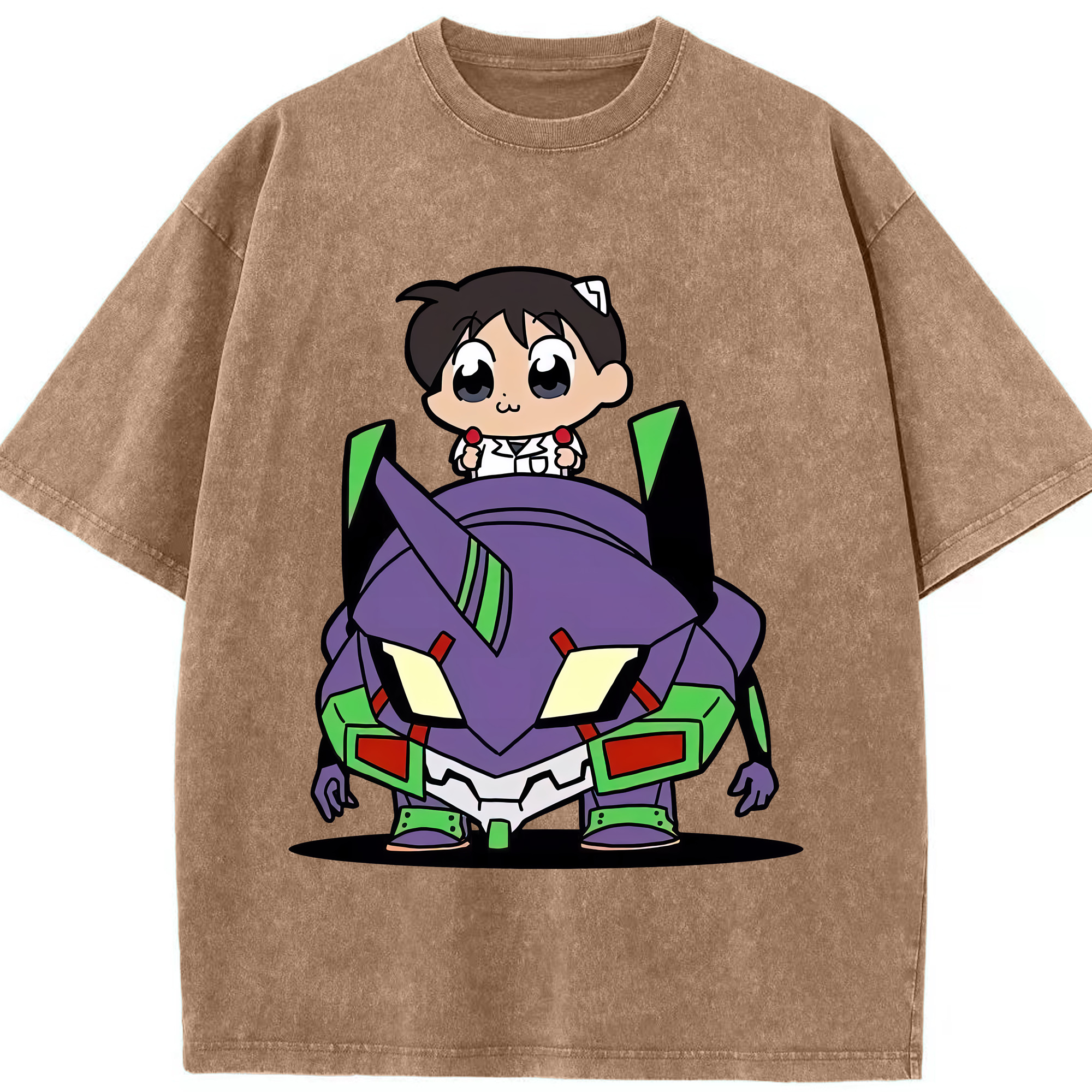 （画像用） EVA 新世紀エヴァンゲリオン 綿100% ヴィンテージ風 半袖Tシャツ（フロントプリント）