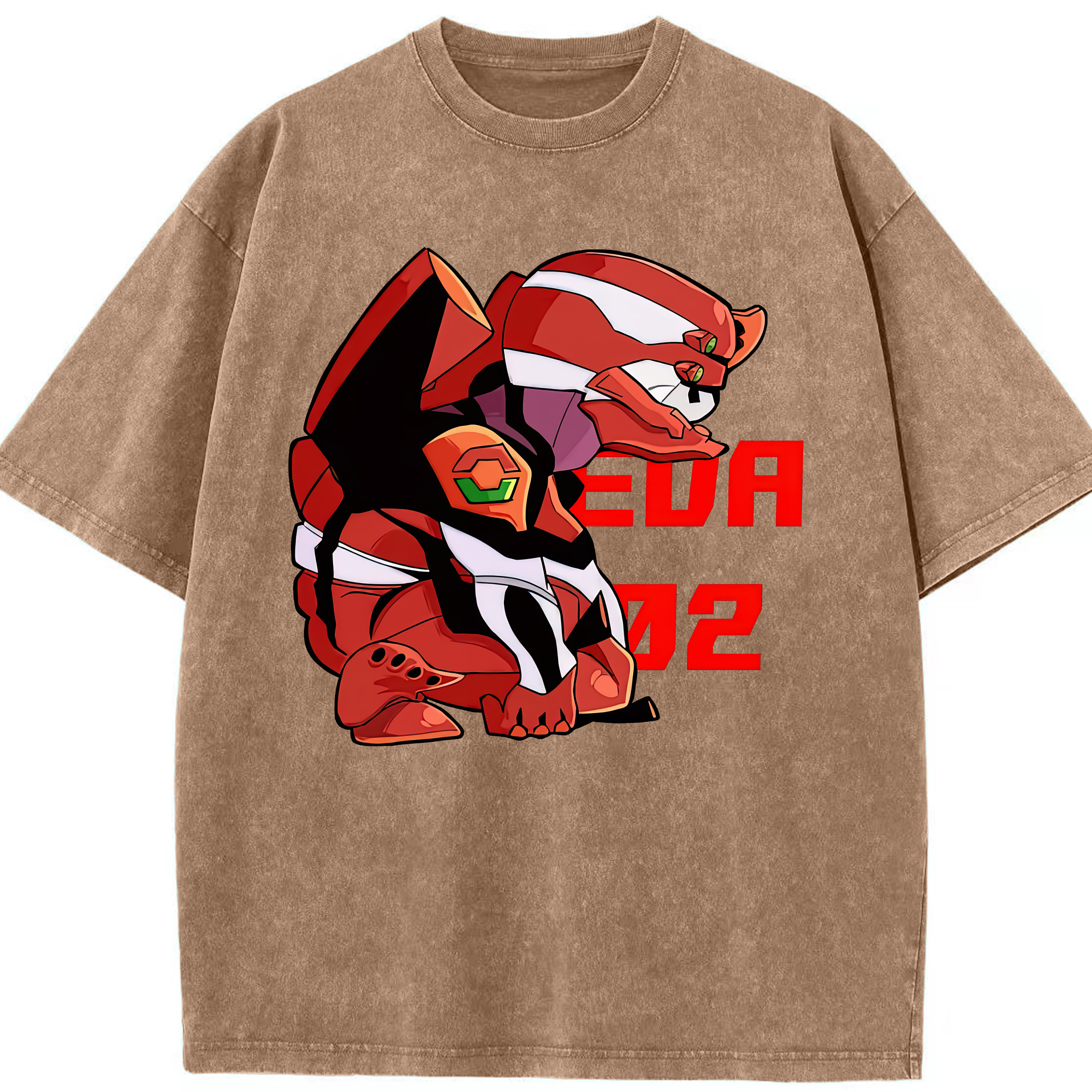 （画像用） EVA 新世紀エヴァンゲリオン 綿100% ヴィンテージ風 半袖Tシャツ（フロントプリント）