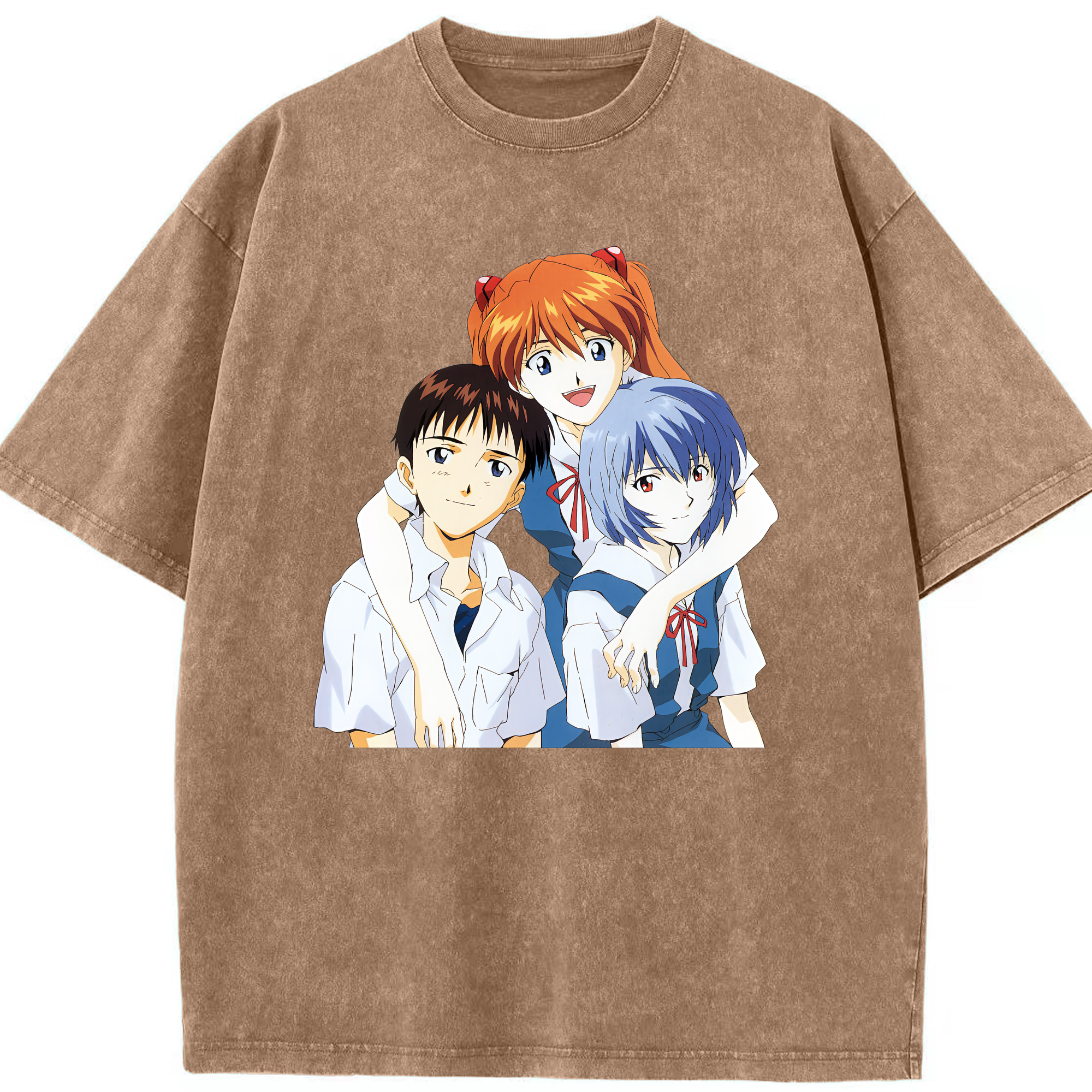 （画像用） EVA 新世紀エヴァンゲリオン 綿100% ヴィンテージ風 半袖Tシャツ（フロントプリント）
