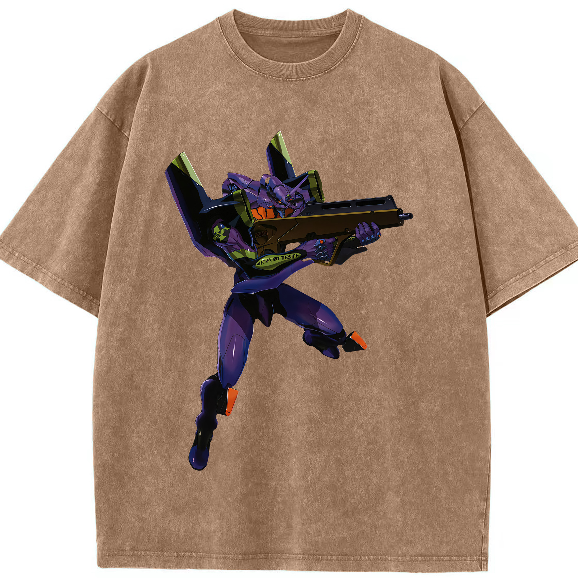 （画像用） EVA 新世紀エヴァンゲリオン 綿100% ヴィンテージ風 半袖Tシャツ（フロントプリント）