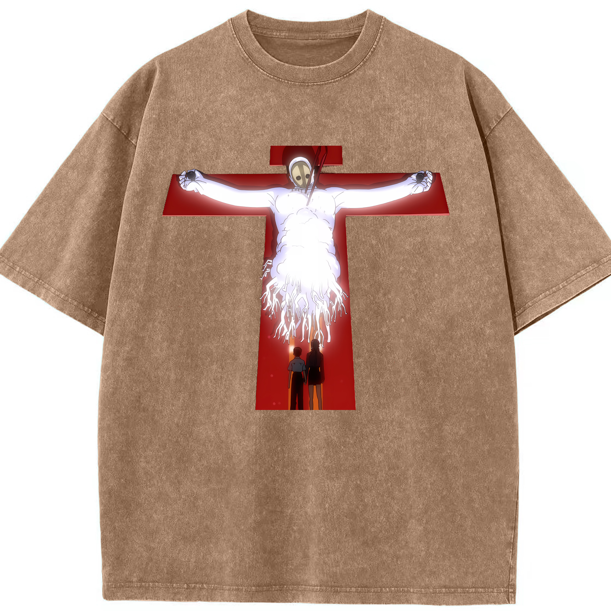 （画像用） EVA 新世紀エヴァンゲリオン 綿100% ヴィンテージ風 半袖Tシャツ（フロントプリント）