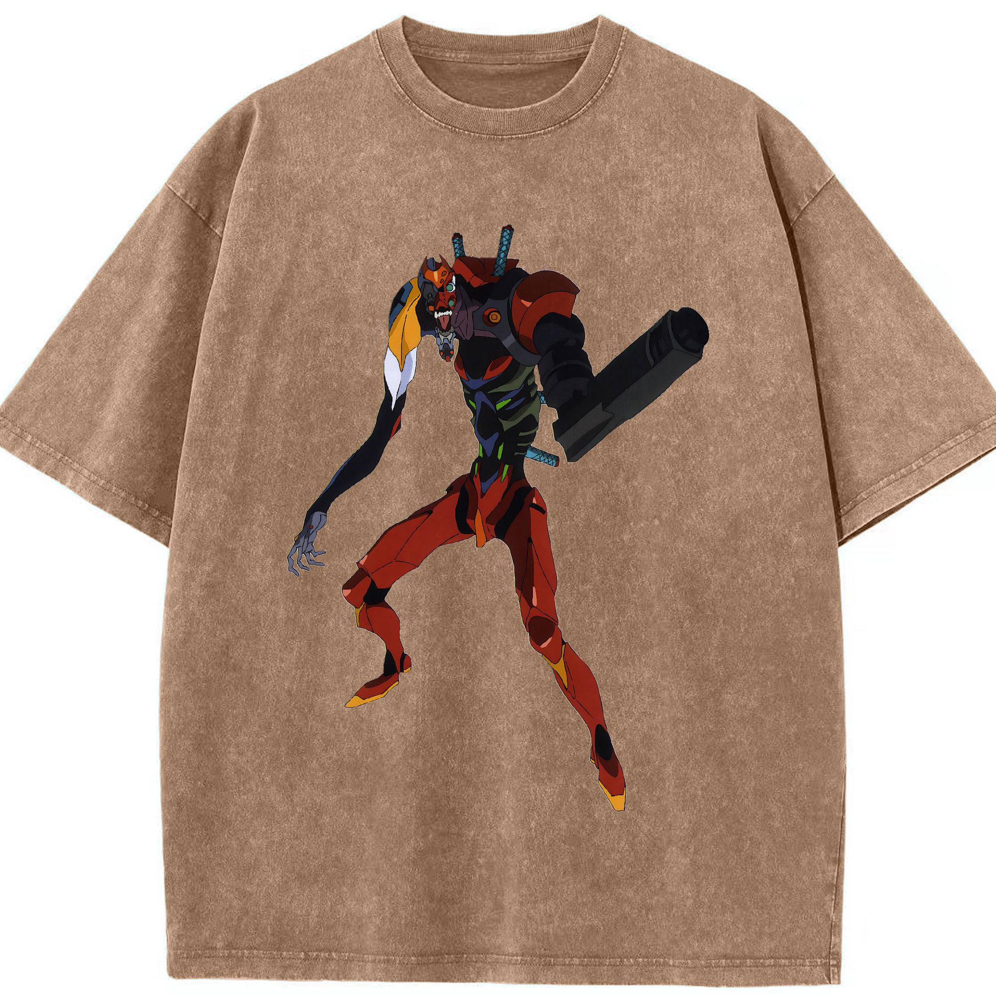 （画像用） EVA 新世紀エヴァンゲリオン 綿100% ヴィンテージ風 半袖Tシャツ（フロントプリント）
