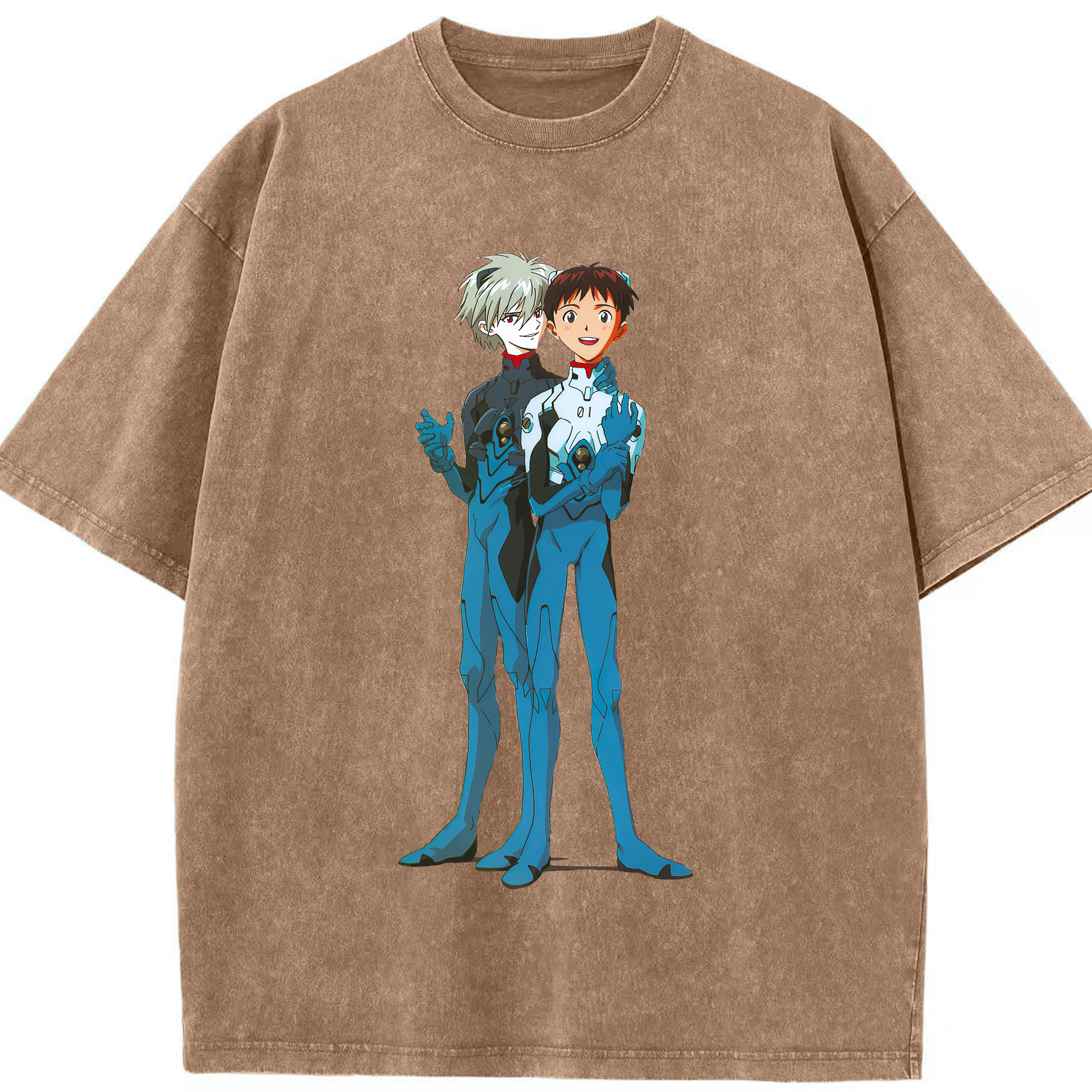 （画像用） EVA 新世紀エヴァンゲリオン 綿100% ヴィンテージ風 半袖Tシャツ（フロントプリント）