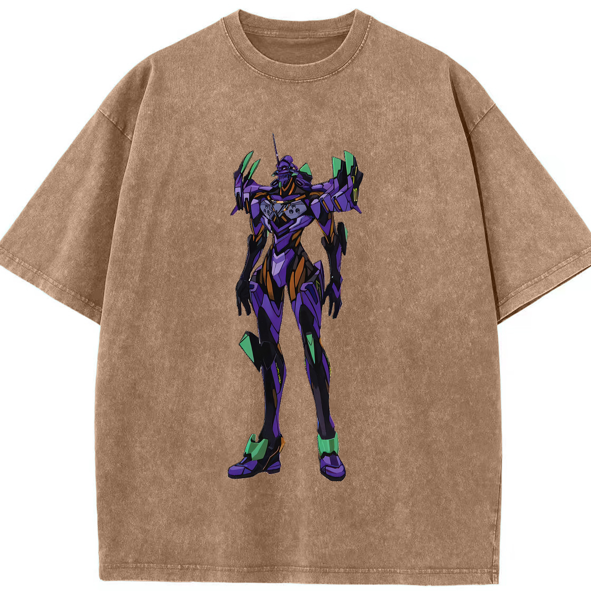 （画像用） EVA 新世紀エヴァンゲリオン 綿100% ヴィンテージ風 半袖Tシャツ（フロントプリント）
