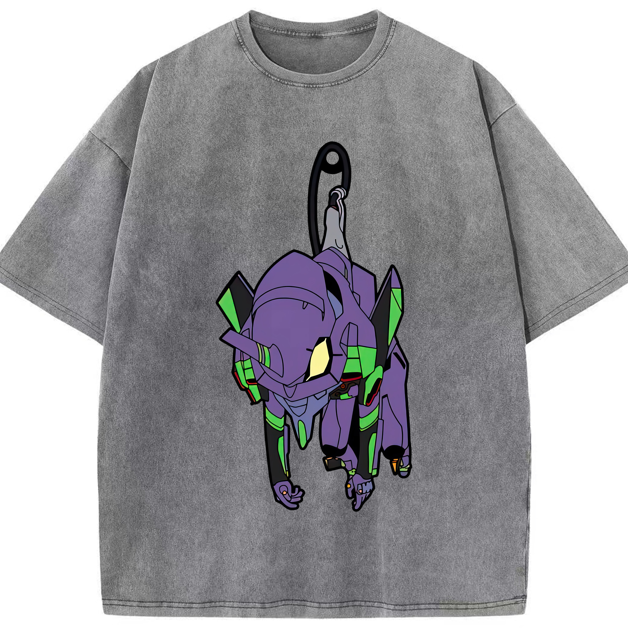 （画像用） EVA 新世紀エヴァンゲリオン 綿100% ヴィンテージ風 半袖Tシャツ（フロントプリント）