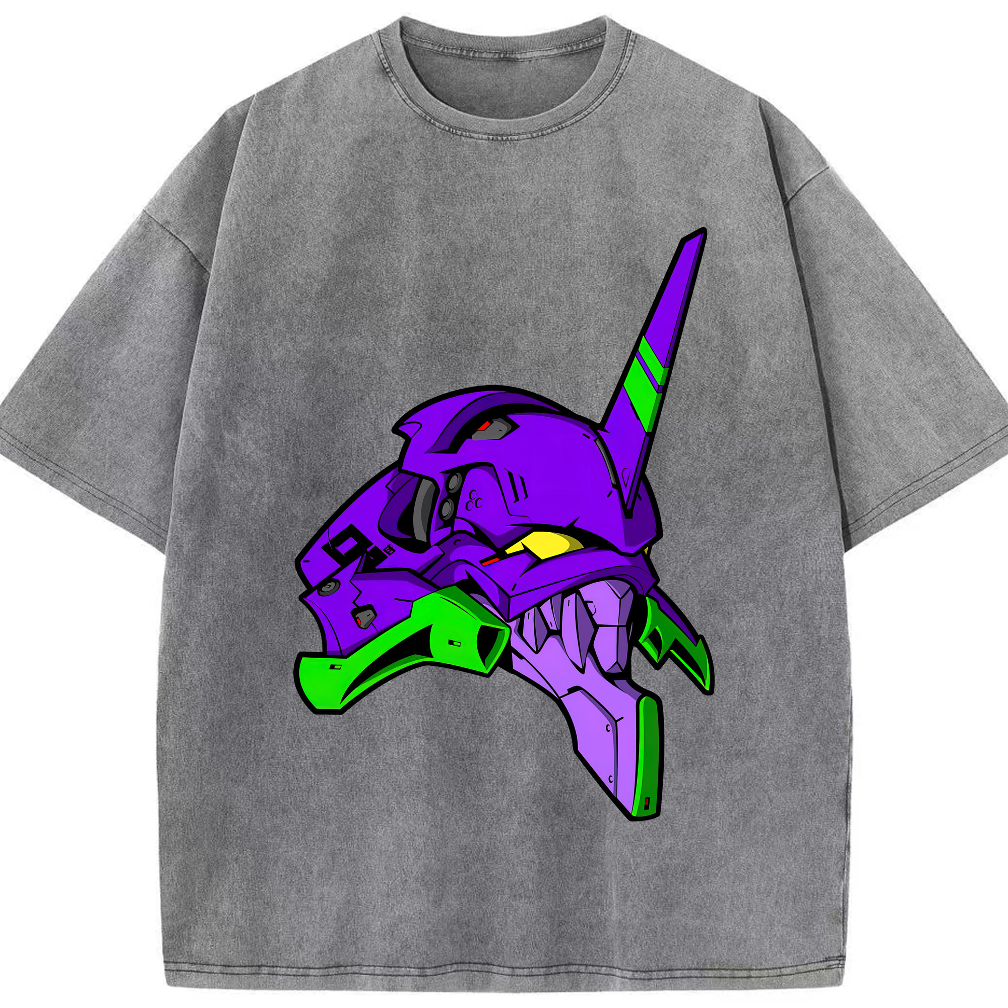 （画像用） EVA 新世紀エヴァンゲリオン 綿100% ヴィンテージ風 半袖Tシャツ（フロントプリント）
