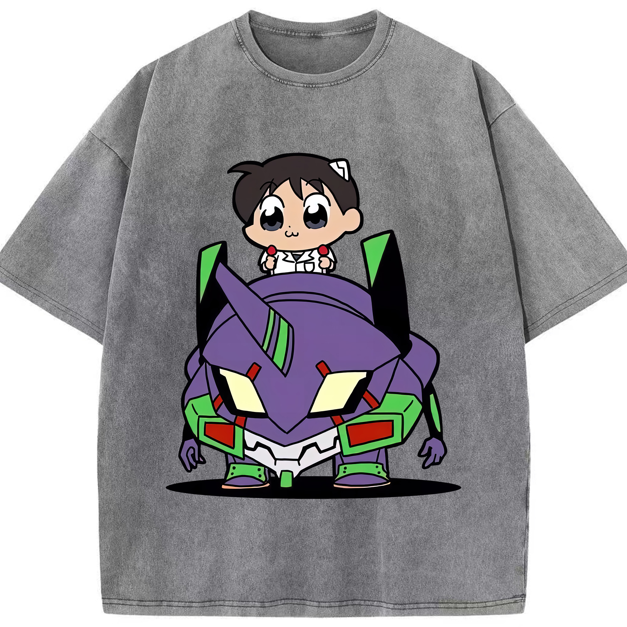 （画像用） EVA 新世紀エヴァンゲリオン 綿100% ヴィンテージ風 半袖Tシャツ（フロントプリント）