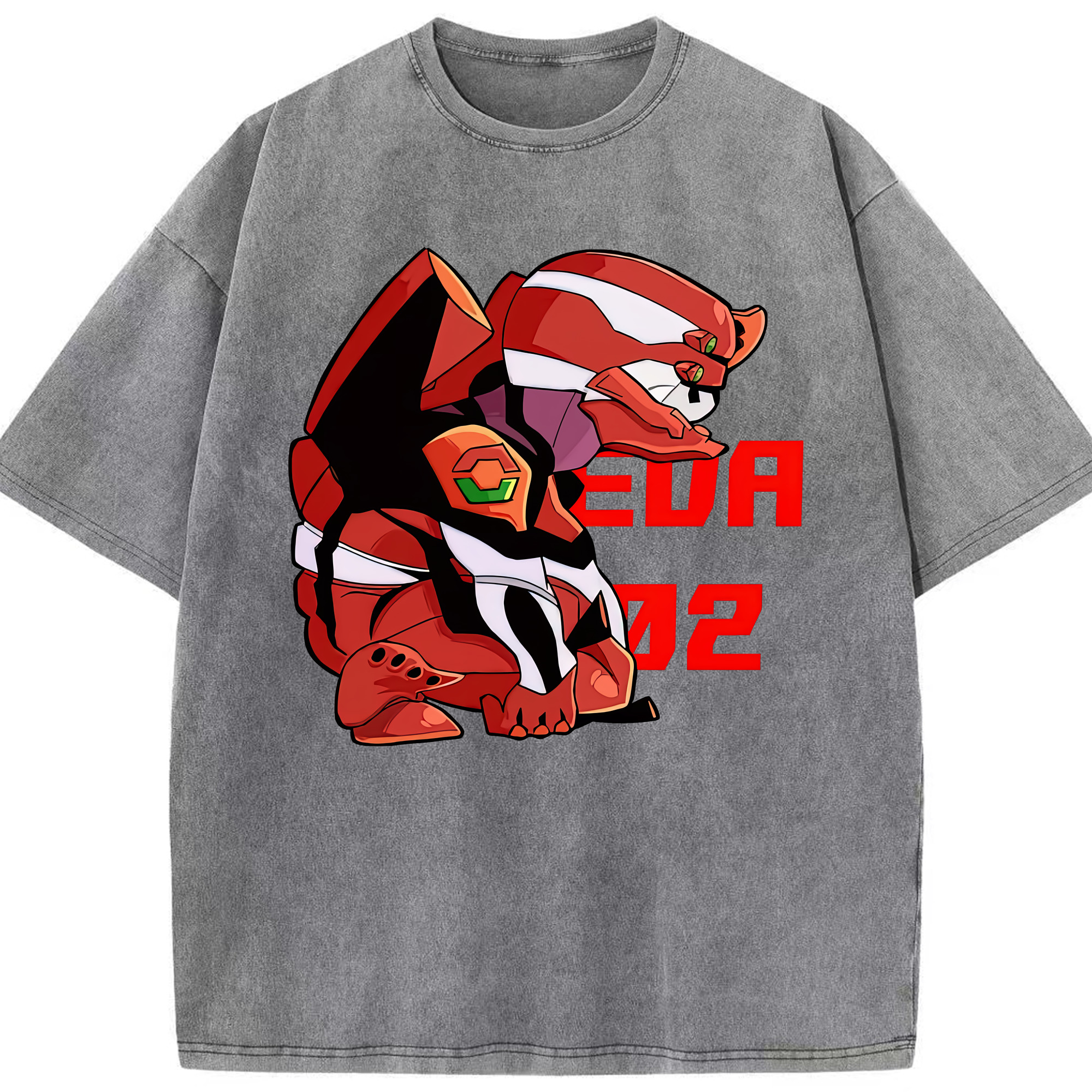 （画像用） EVA 新世紀エヴァンゲリオン 綿100% ヴィンテージ風 半袖Tシャツ（フロントプリント）