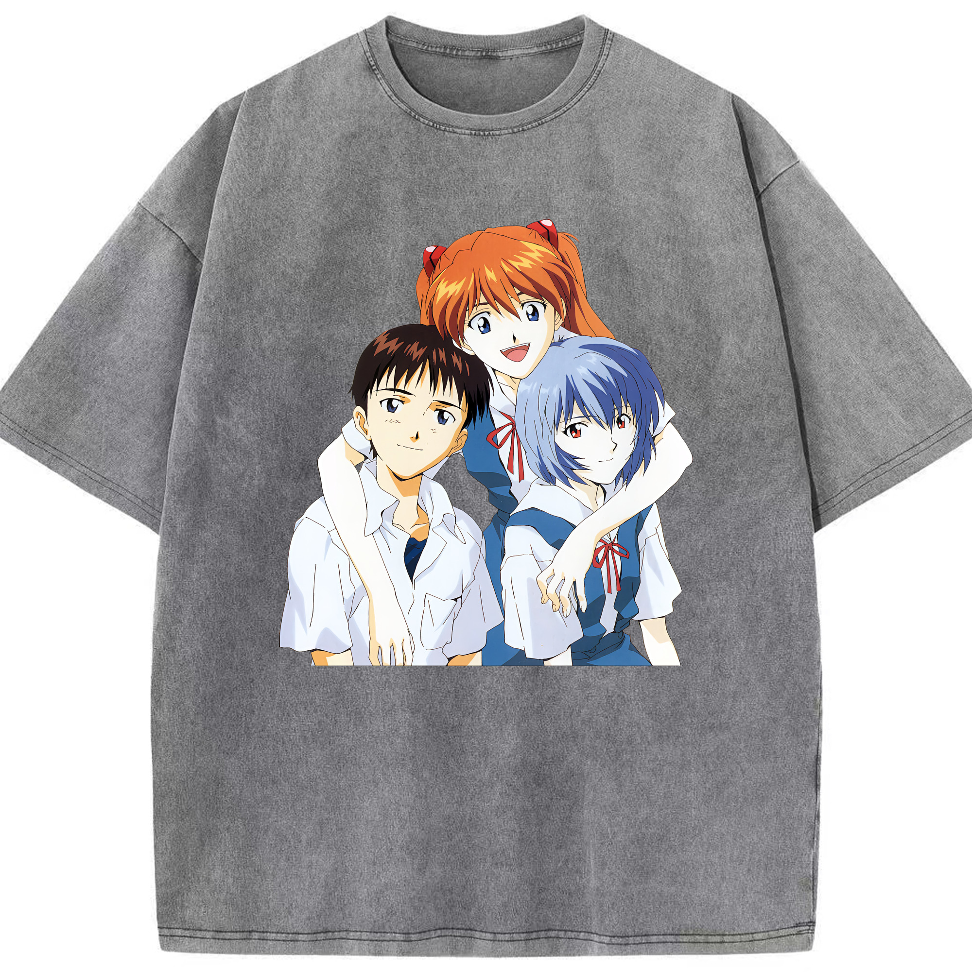 （画像用） EVA 新世紀エヴァンゲリオン 綿100% ヴィンテージ風 半袖Tシャツ（フロントプリント）