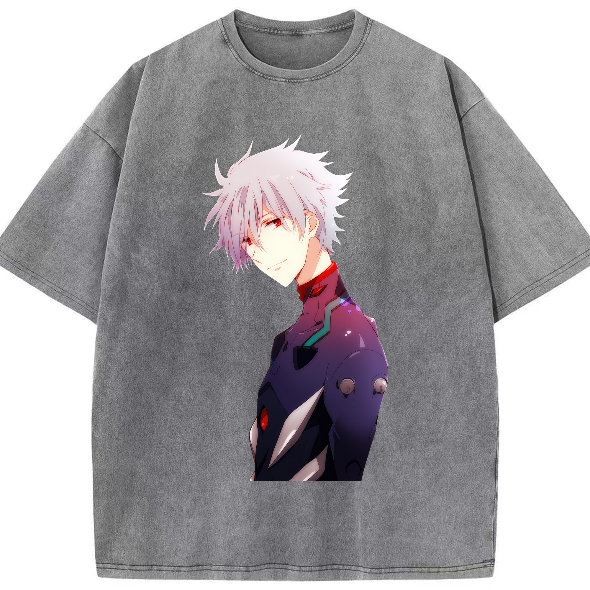 （画像用） EVA 新世紀エヴァンゲリオン 綿100% ヴィンテージ風 半袖Tシャツ（フロントプリント）