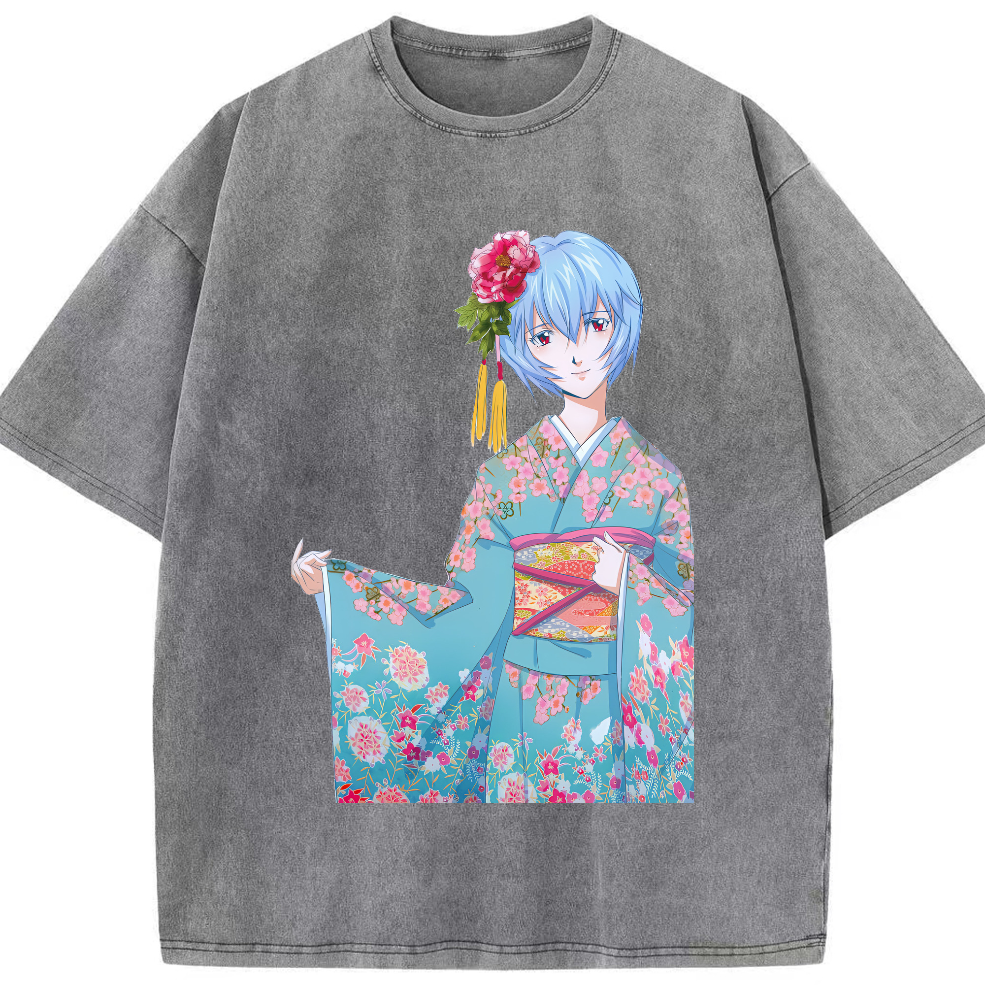 （画像用） EVA 新世紀エヴァンゲリオン 綿100% ヴィンテージ風 半袖Tシャツ（フロントプリント）