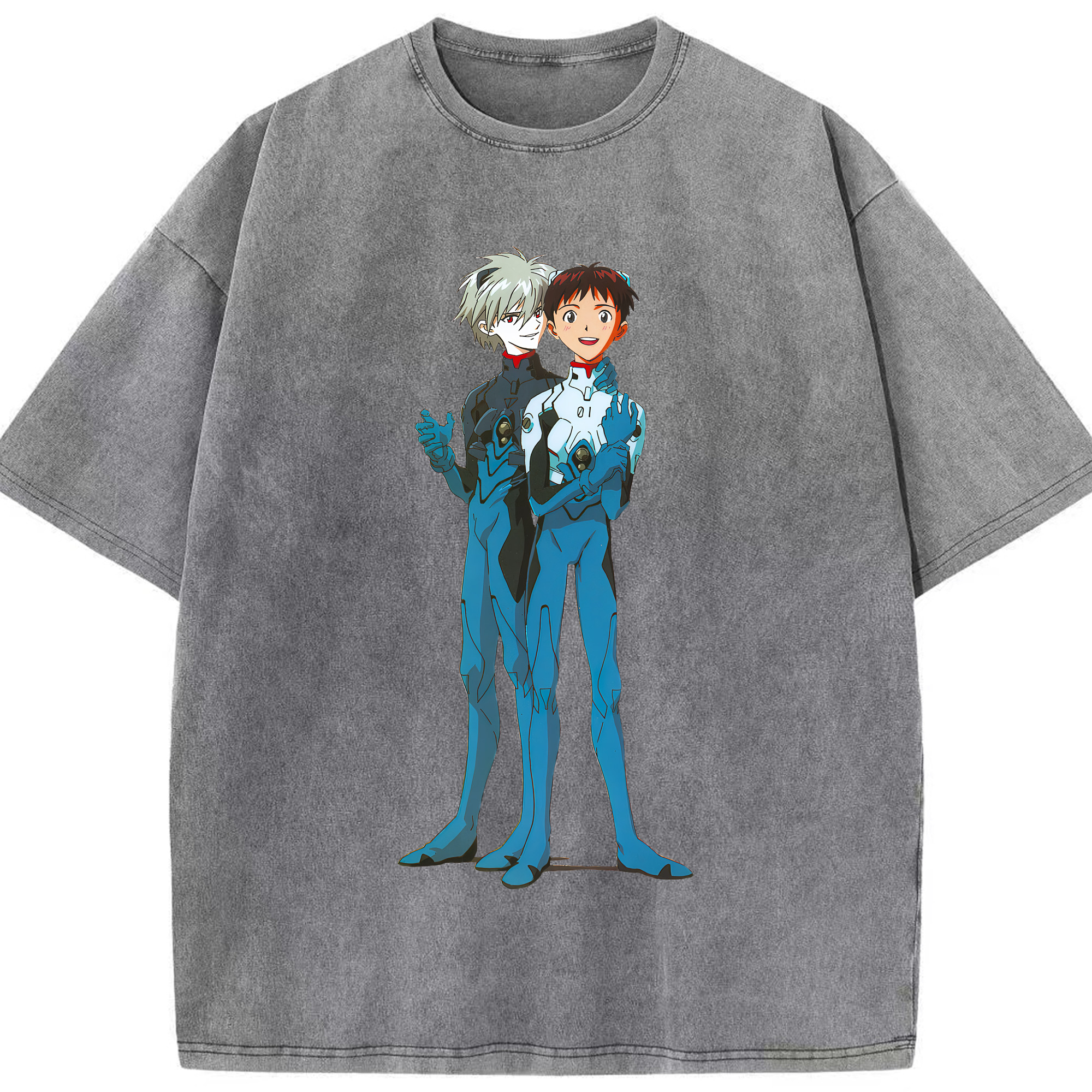 （画像用） EVA 新世紀エヴァンゲリオン 綿100% ヴィンテージ風 半袖Tシャツ（フロントプリント）
