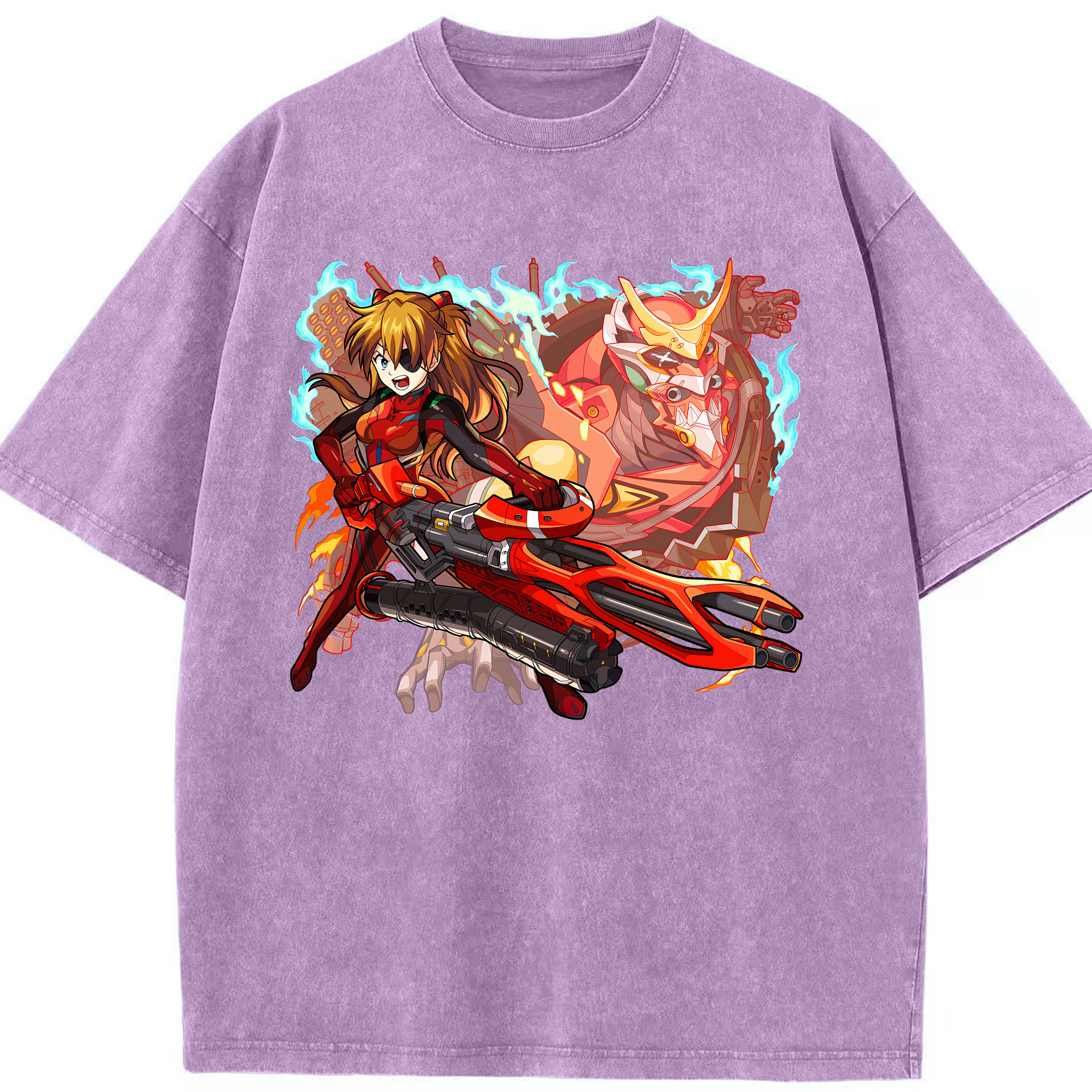 （画像用） EVA 新世紀エヴァンゲリオン 綿100% ヴィンテージ風 半袖Tシャツ（フロントプリント）