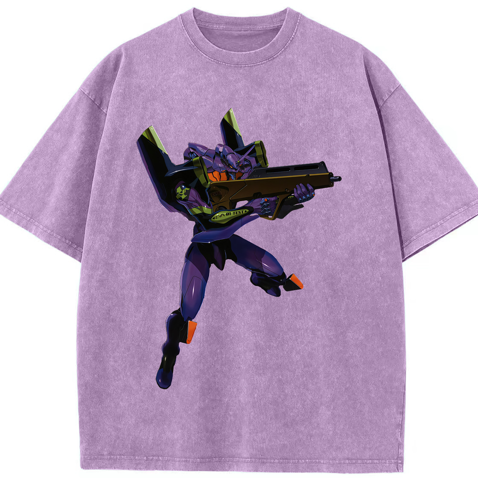 （画像用） EVA 新世紀エヴァンゲリオン 綿100% ヴィンテージ風 半袖Tシャツ（フロントプリント）