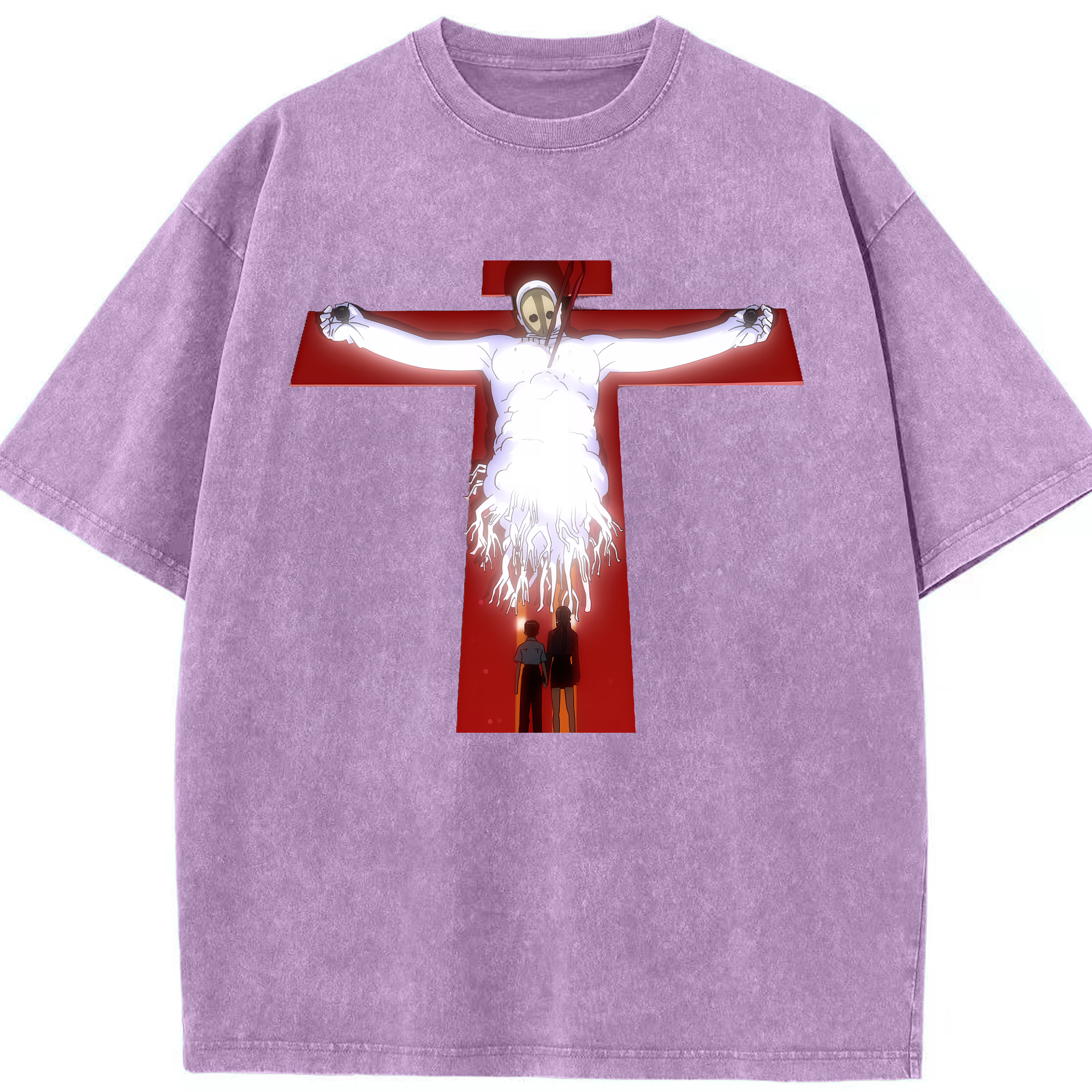 （画像用） EVA 新世紀エヴァンゲリオン 綿100% ヴィンテージ風 半袖Tシャツ（フロントプリント）