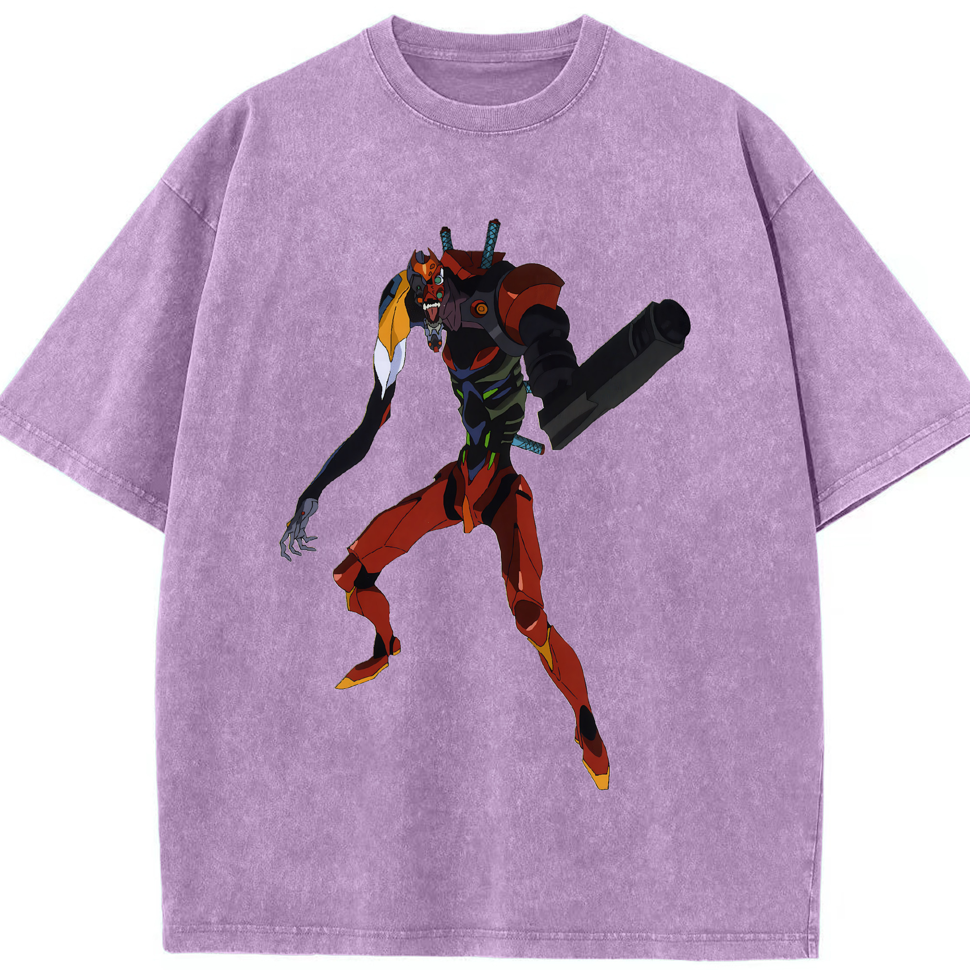 （画像用） EVA 新世紀エヴァンゲリオン 綿100% ヴィンテージ風 半袖Tシャツ（フロントプリント）
