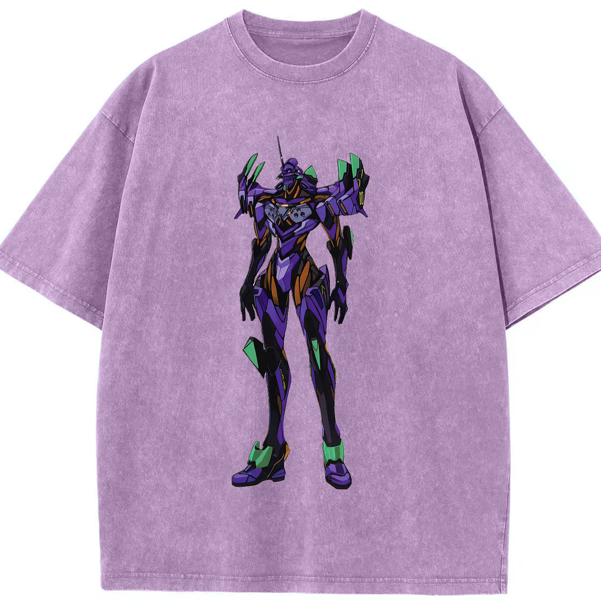 （画像用） EVA 新世紀エヴァンゲリオン 綿100% ヴィンテージ風 半袖Tシャツ（フロントプリント）