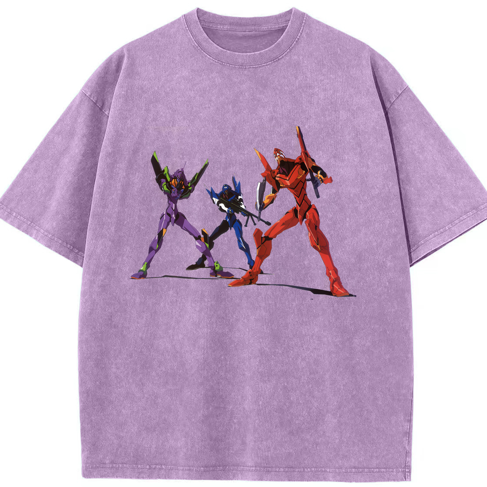 （画像用） EVA 新世紀エヴァンゲリオン 綿100% ヴィンテージ風 半袖Tシャツ（フロントプリント）