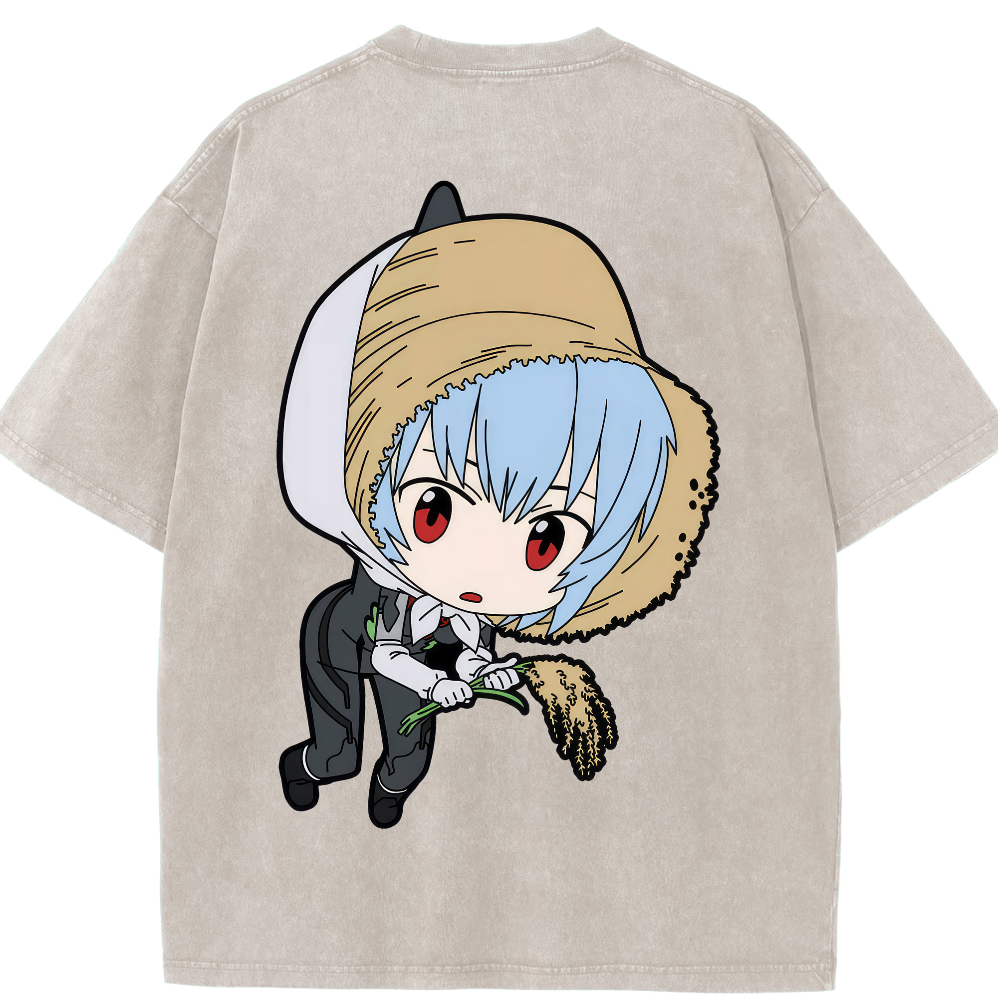 （画像用） EVA 新世紀エヴァンゲリオン 綿100% ヴィンテージ風 半袖Tシャツ（背面プリント）