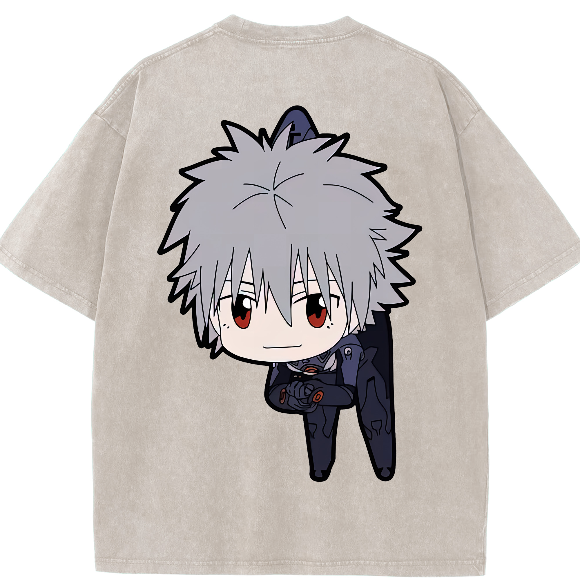 （画像用） EVA 新世紀エヴァンゲリオン 綿100% ヴィンテージ風 半袖Tシャツ（背面プリント）