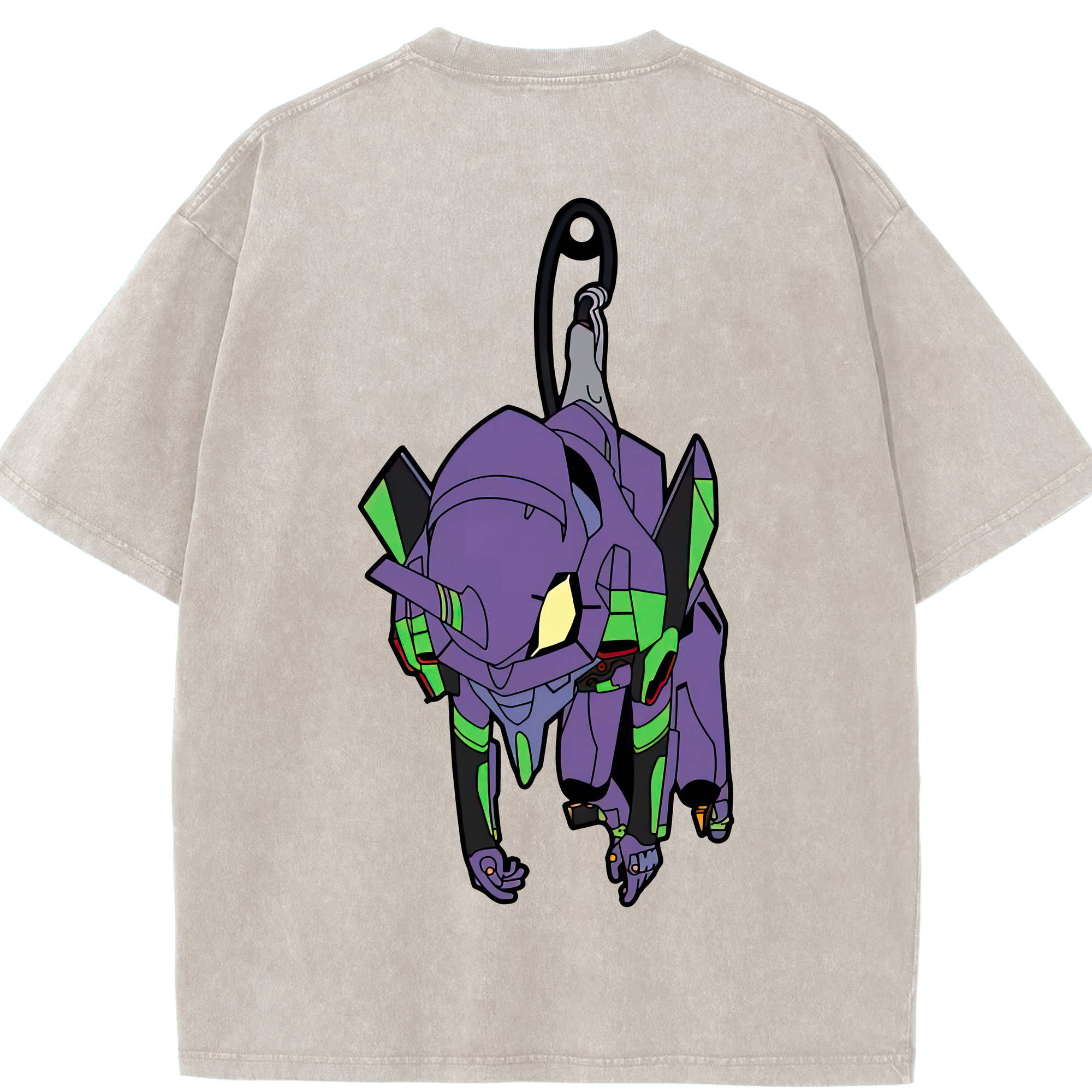 （画像用） EVA 新世紀エヴァンゲリオン 綿100% ヴィンテージ風 半袖Tシャツ（背面プリント）