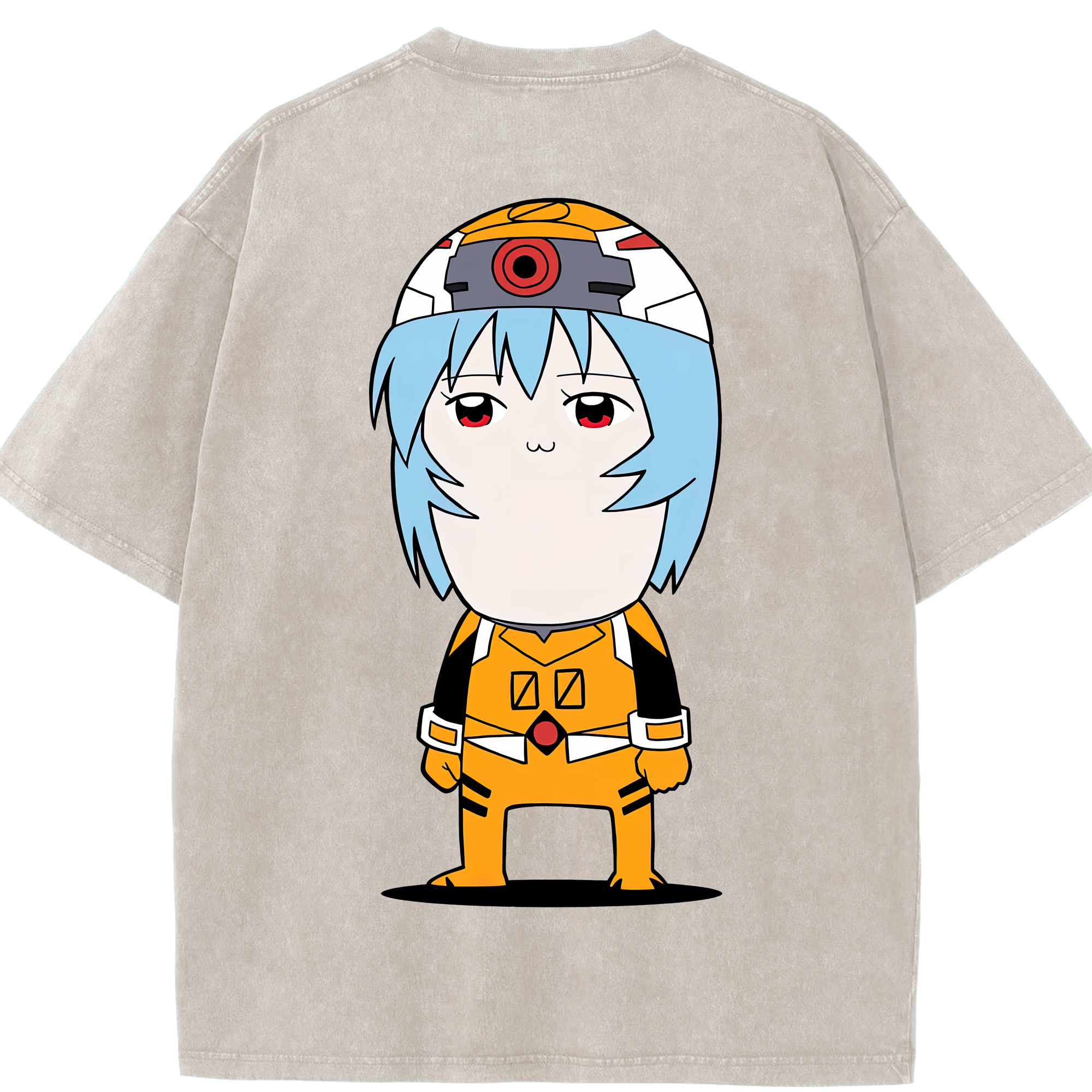 （画像用） EVA 新世紀エヴァンゲリオン 綿100% ヴィンテージ風 半袖Tシャツ（背面プリント）